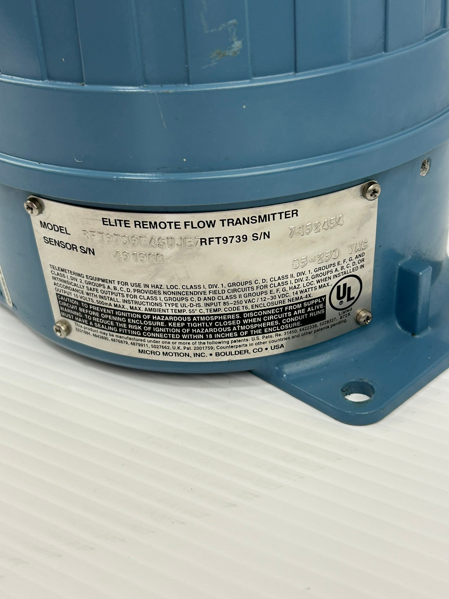 Micro Motion RFT9739E4SUJEZ Elite Remote Flow Transmitter RFT9739