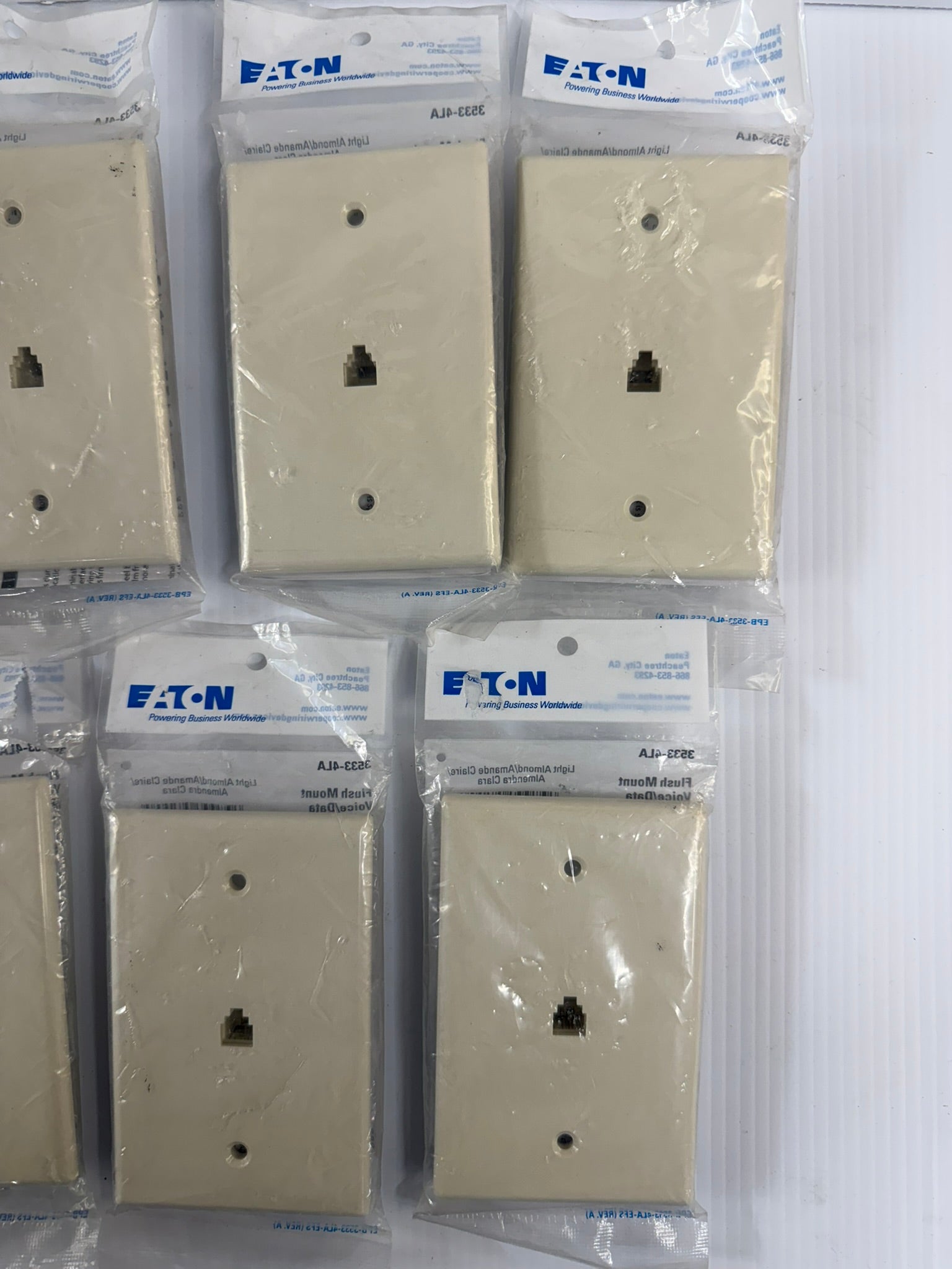 Eaton Flush Mount Voice/Data Modular Jack 3533-4LA Lot of 9