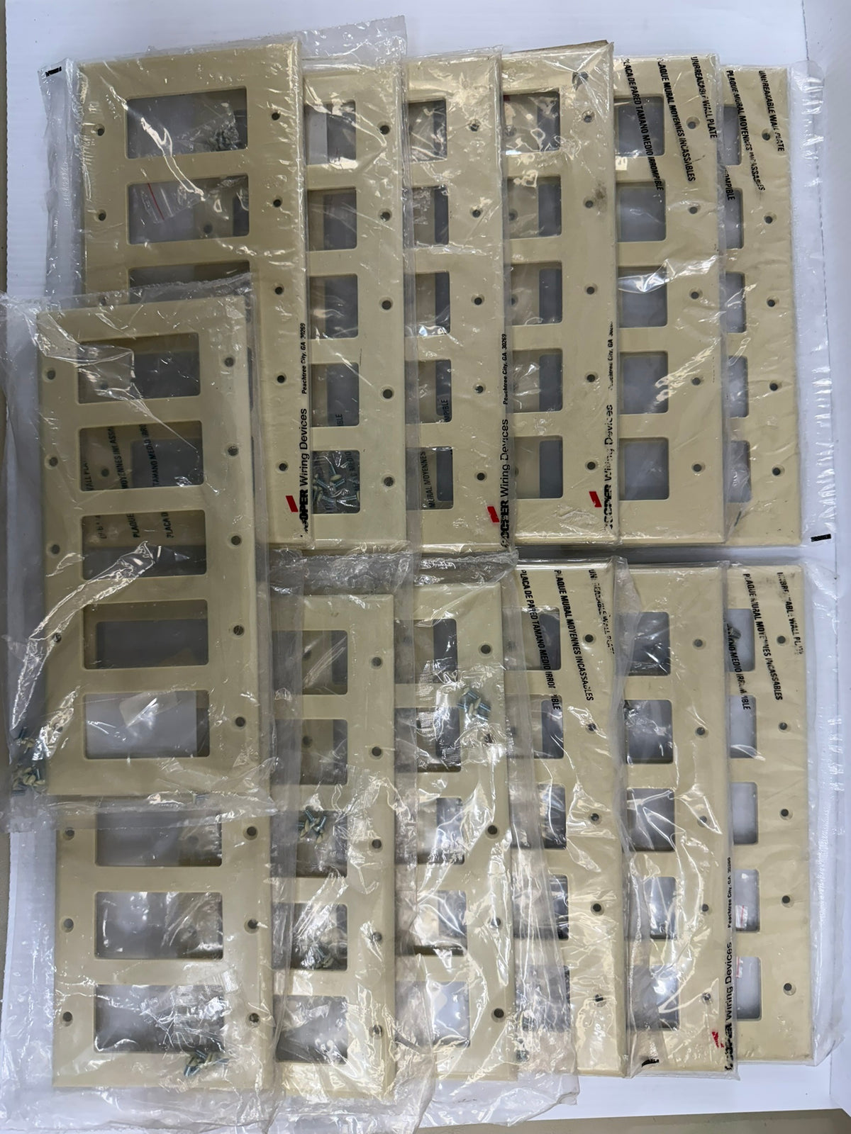 Cooper Wiring 5-Gang Light Switch Cover PJ265V - Lot of 13
