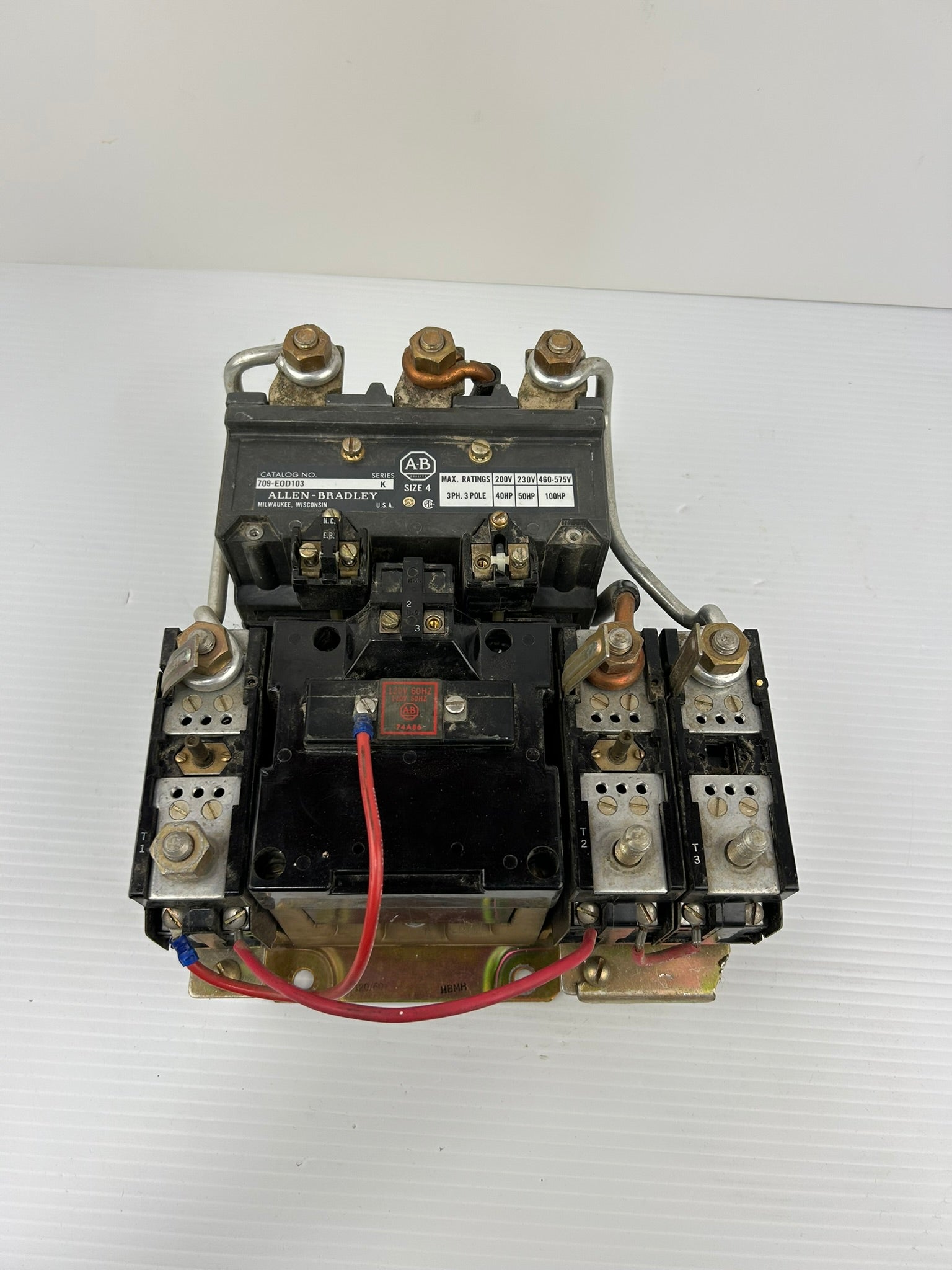 Allen-Bradley 709-E0D103 Motor Starter Size 4 Series K 3 Phase 3 Pole