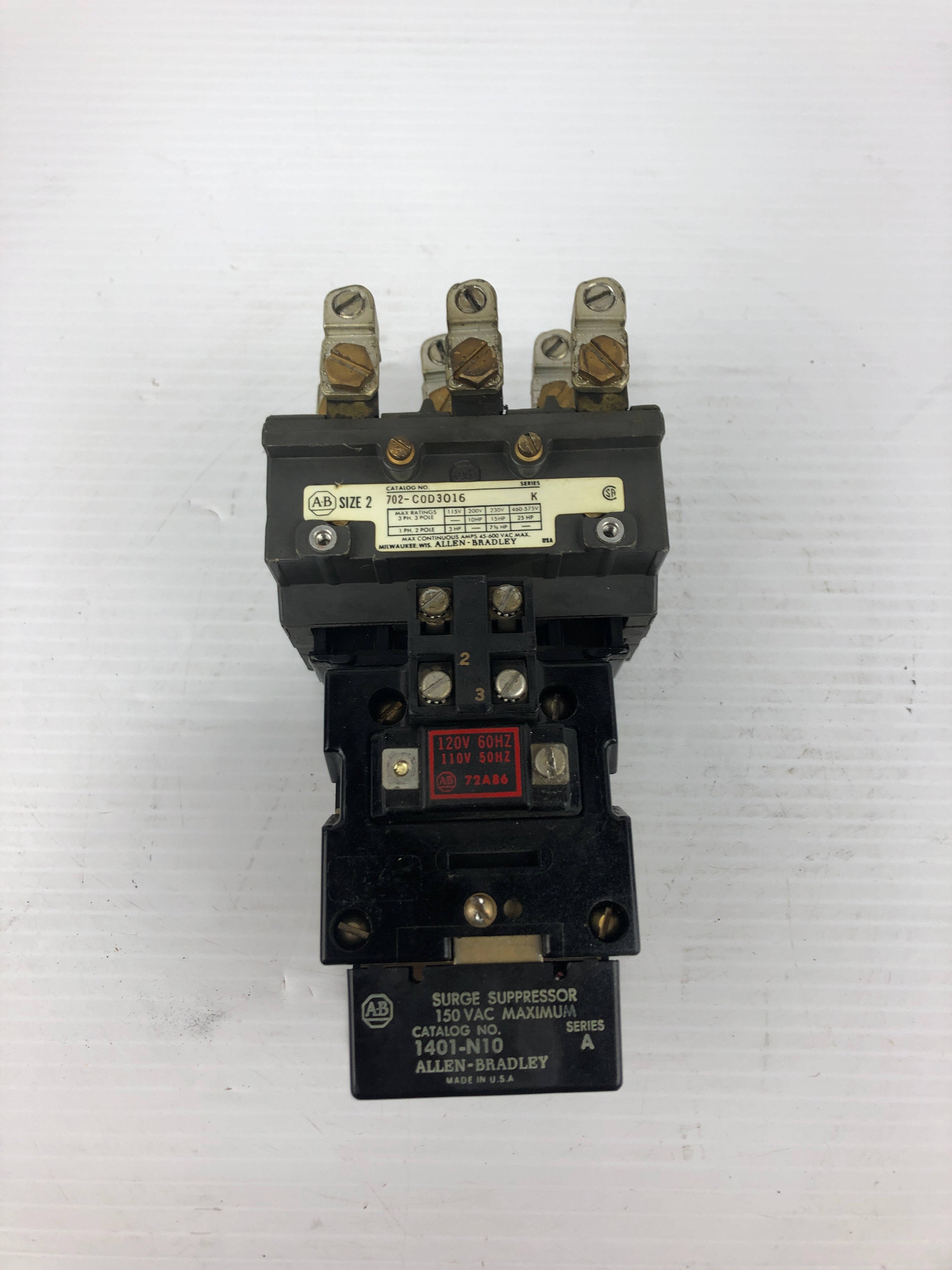 Allen Bradley 702-C0D3016 Starter Size 2 Series K