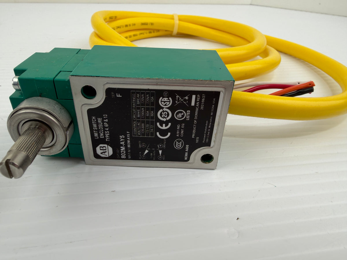 Allen Bradley 802M-AY5 Pre-Wired Limit Switch 5 ft Cable