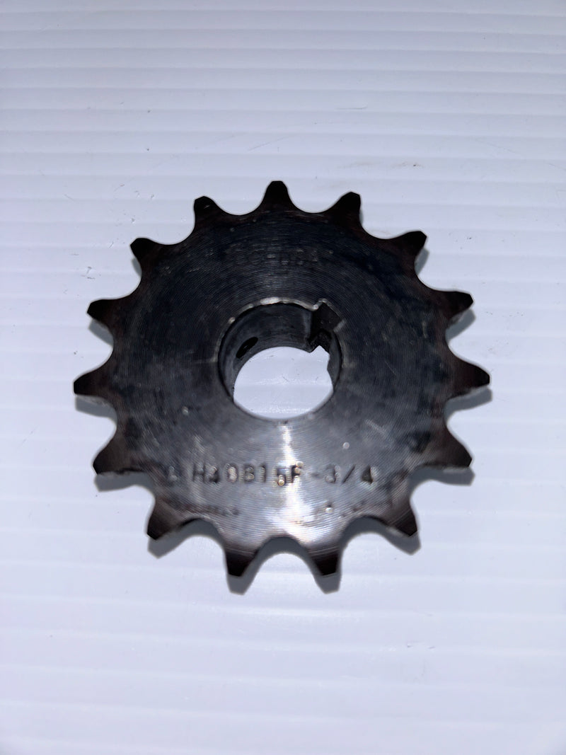 IDC H40B15F-3/4 Sprocket 15 Teeth 2.59" OD x 1.8" x 0.74" ID (0.84" with Keyway)