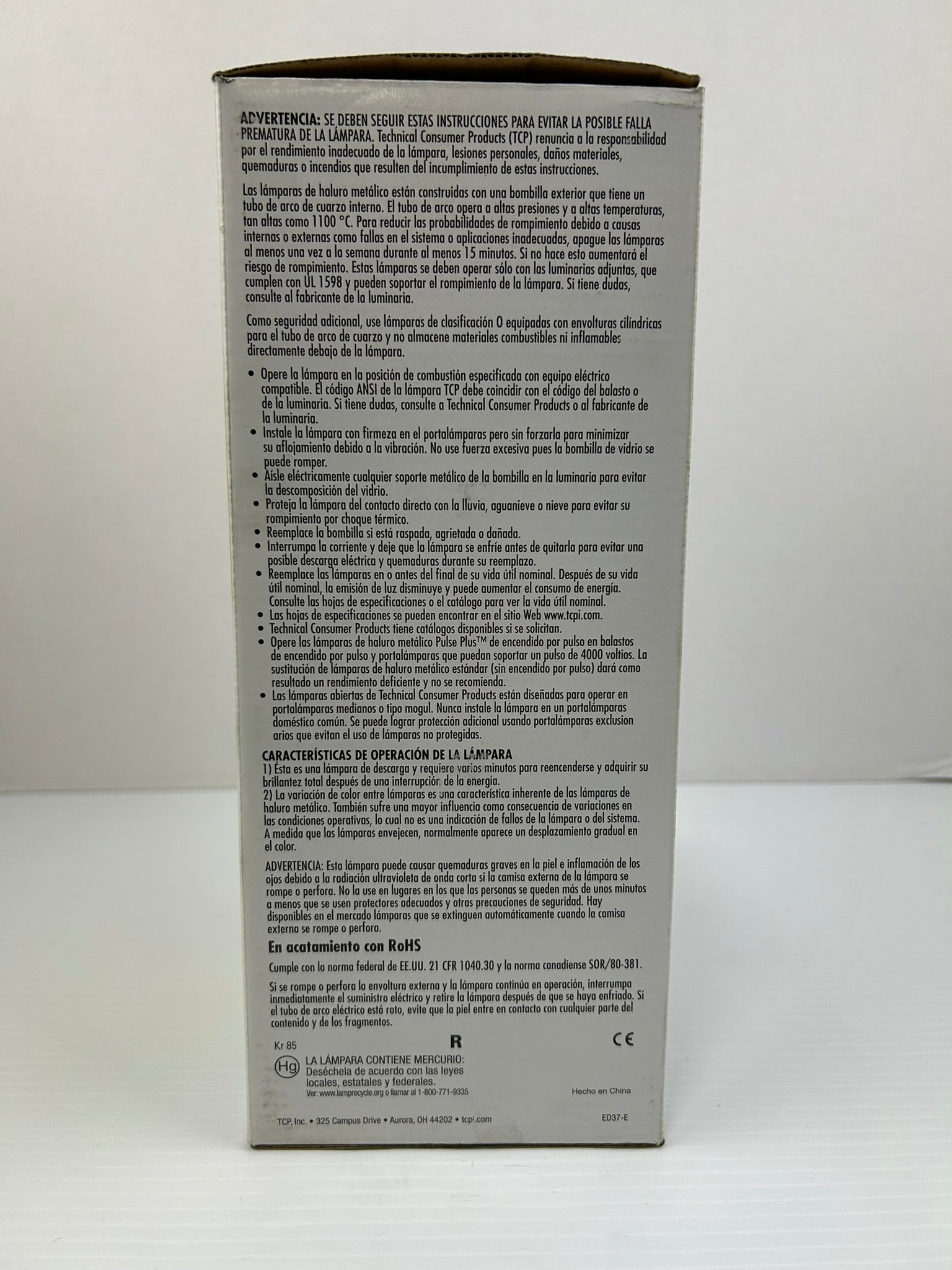 TCP ED37 Probe Start Metal Halide Lightbulb (Lot of 4)