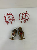 HHX SSPI 458A Fire Sprinkler Brass with Red Wire Cage 165F/74C - Lot of 2