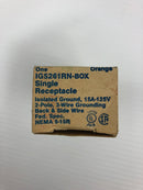 Super Spec IG5261RN-BOX Orange Single Receptacle 125V 15A 2P - Lot of 2