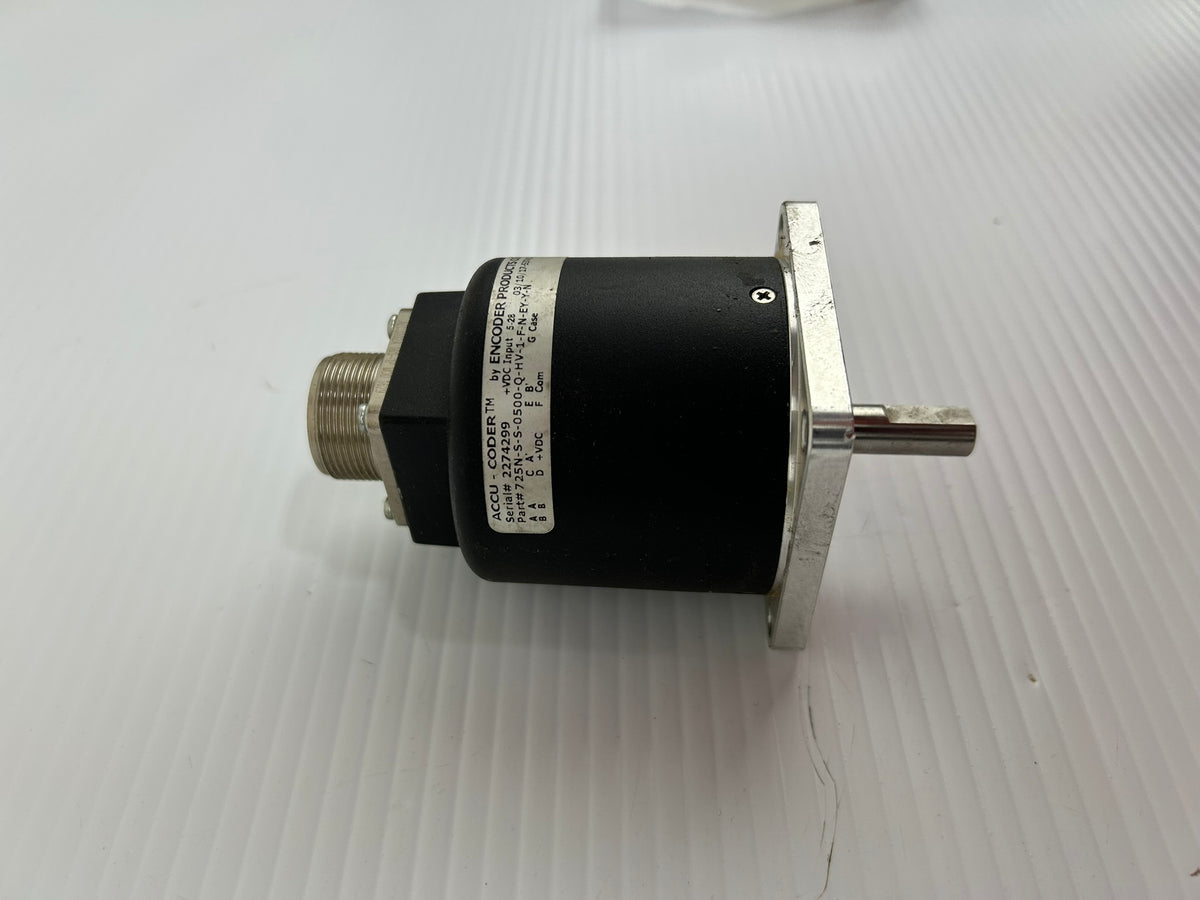 EPC Accu-Coder 725N-S-S-0500-Q-HV-1-F-N-EY-Y-N Rotary Encoder 3/8" 500 CPR