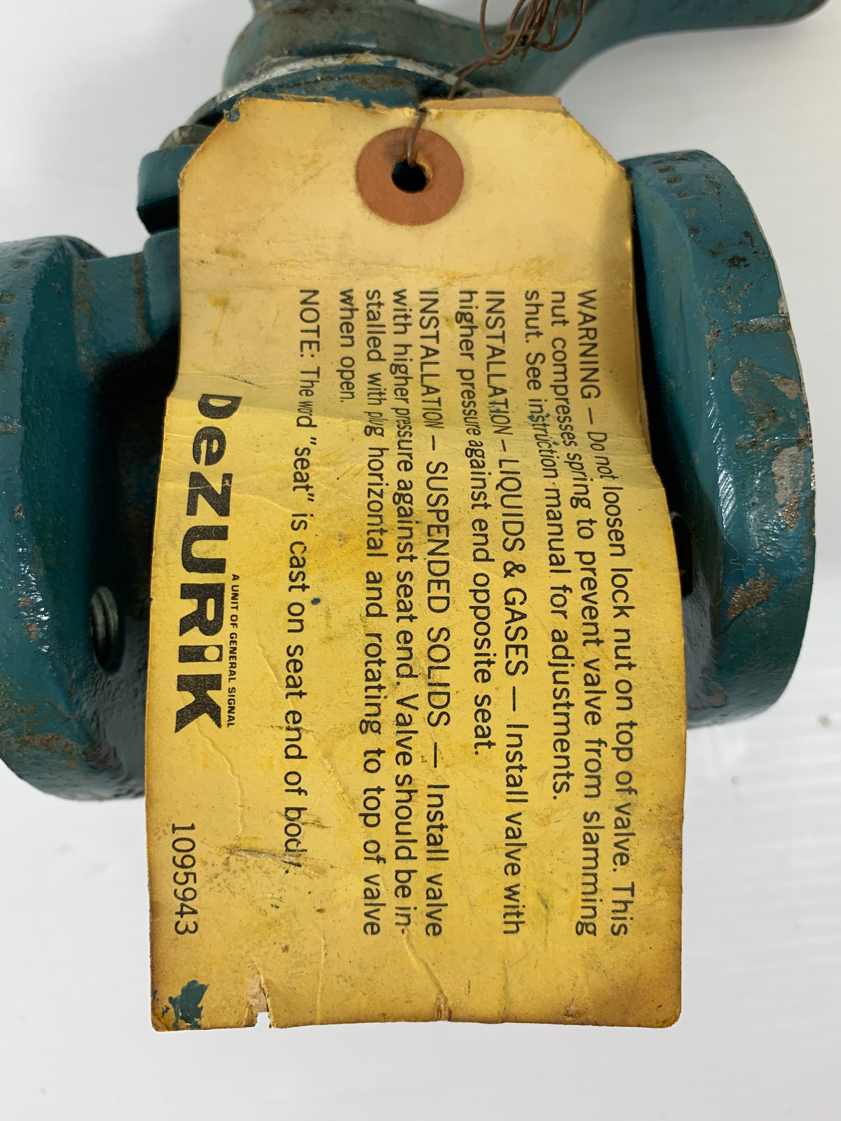 Dezurik 1095943 Threaded Plug Valve