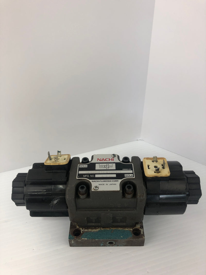 Nachi SA-G03-F3X-C115-F21 Valve EBB80-30 With EBB64-C115 Coil 115V 50/60Hz