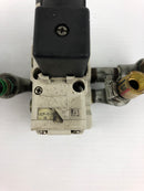 SMC VQ7-6-FG Solenoid Valve with Block (Lot of 2)