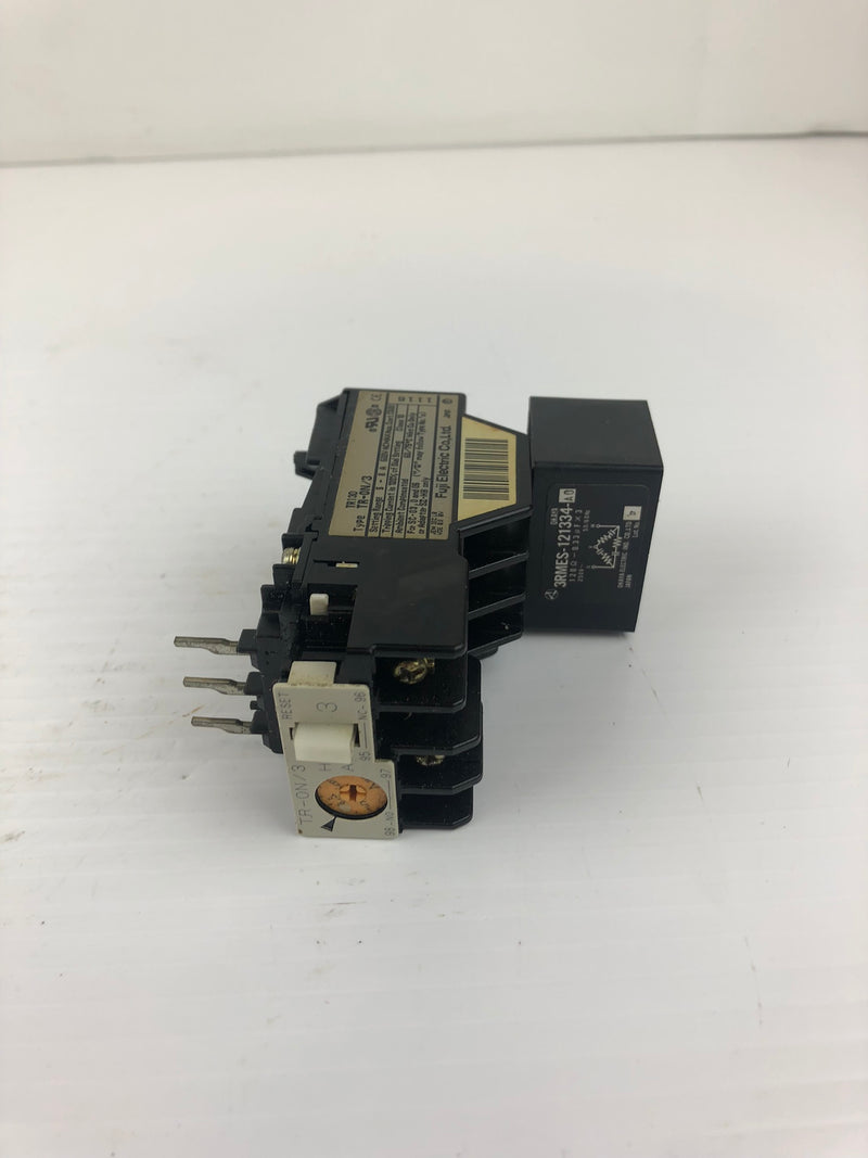 Fuji Electric TR-0N/3 Overload Relay 600 VAC with Okaya 3RMES-121334-A0