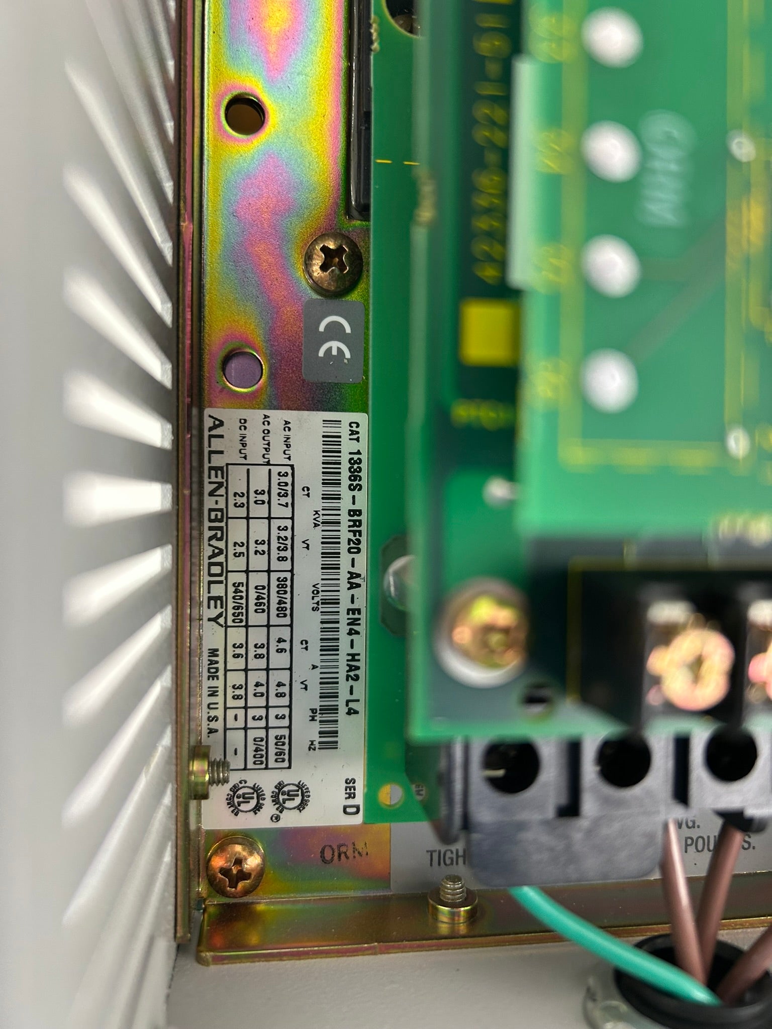 Allen Bradley 1336S-BRF20-AA-EN4-HA2-L4 AC Drive Series D