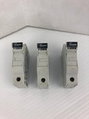 Cooper CHCC Bussmann Fuse Holder 600V 30A 1P 200kA 50/60Hz - Lot of 3