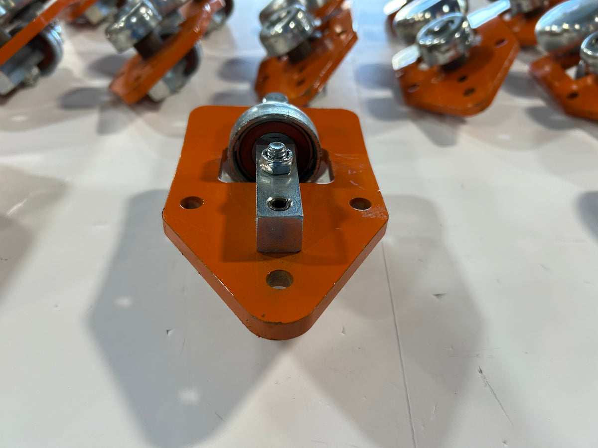 Heavy Duty Industrial Conveyor Guide Roller Assembly - Lot of 21
