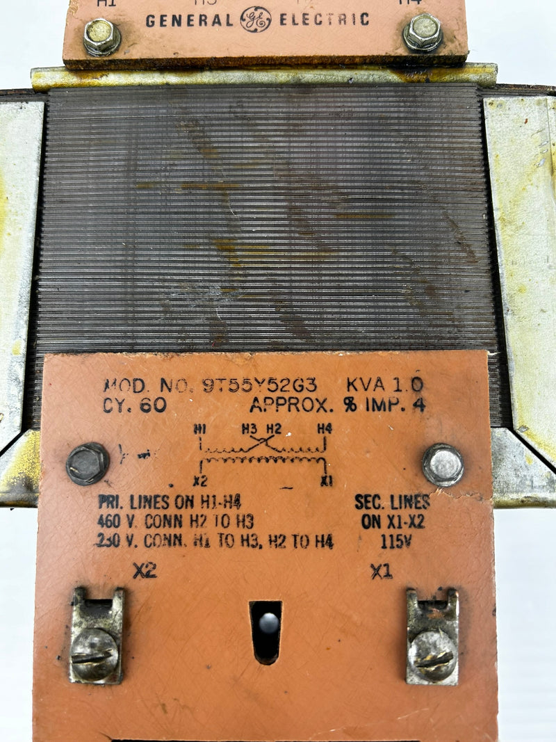 General Electric 9T55Y52G3 Transformer 1.0KVA 460V 60Hz