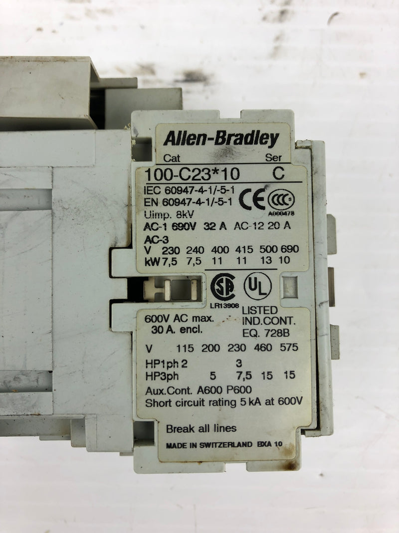 Allen-Bradley 100-C23*10 Electrical Contactor Series C with 100-FSV136 Surge