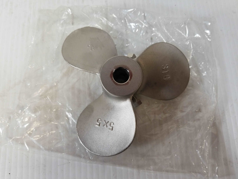 1/2" Shaft Driven Propeller 5x5" 3-Blade