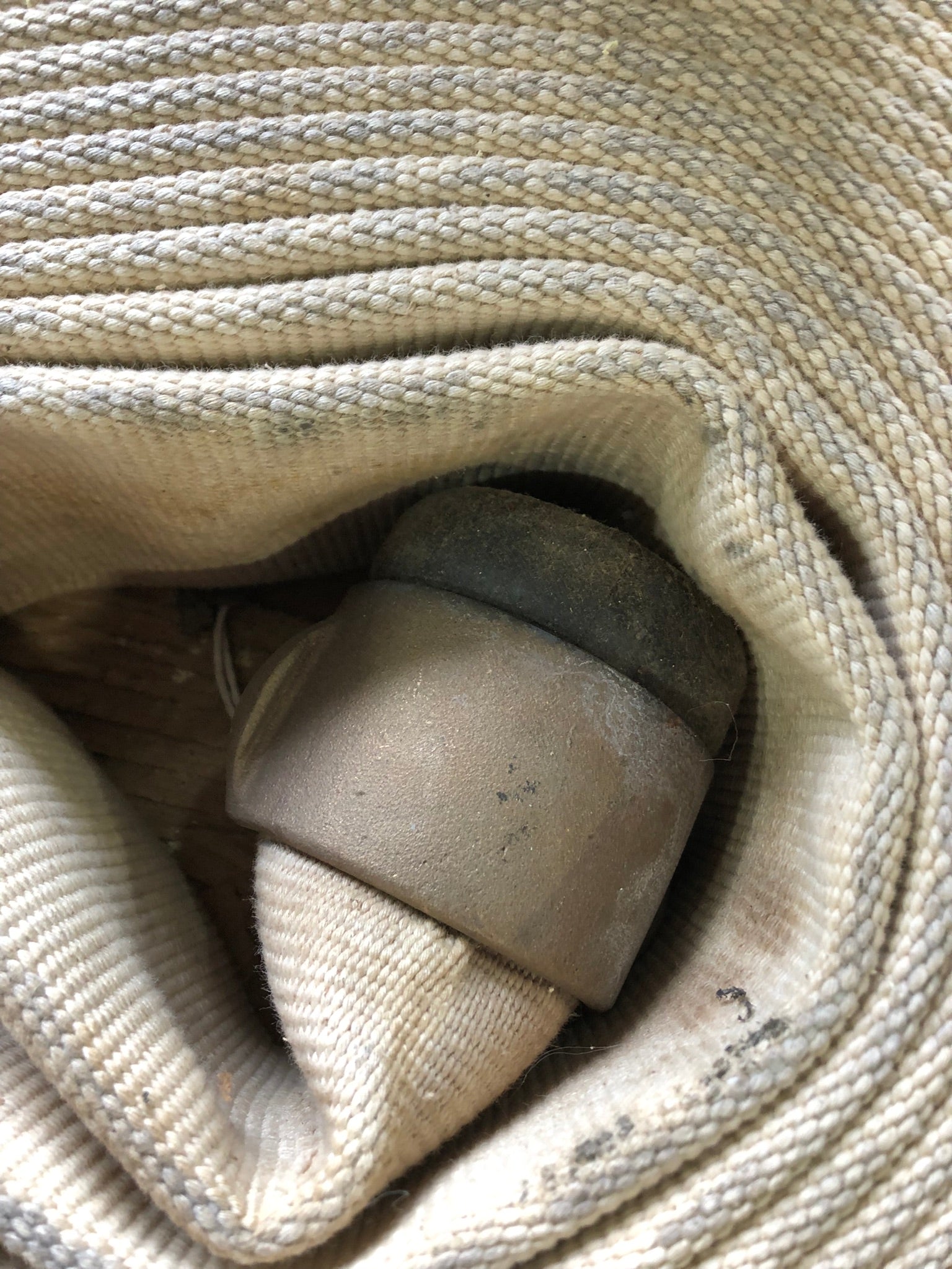 S.J. Fire Hose 300 LB PSI White 2-1/2" x 50' Long 6/85R with Brass Fitting