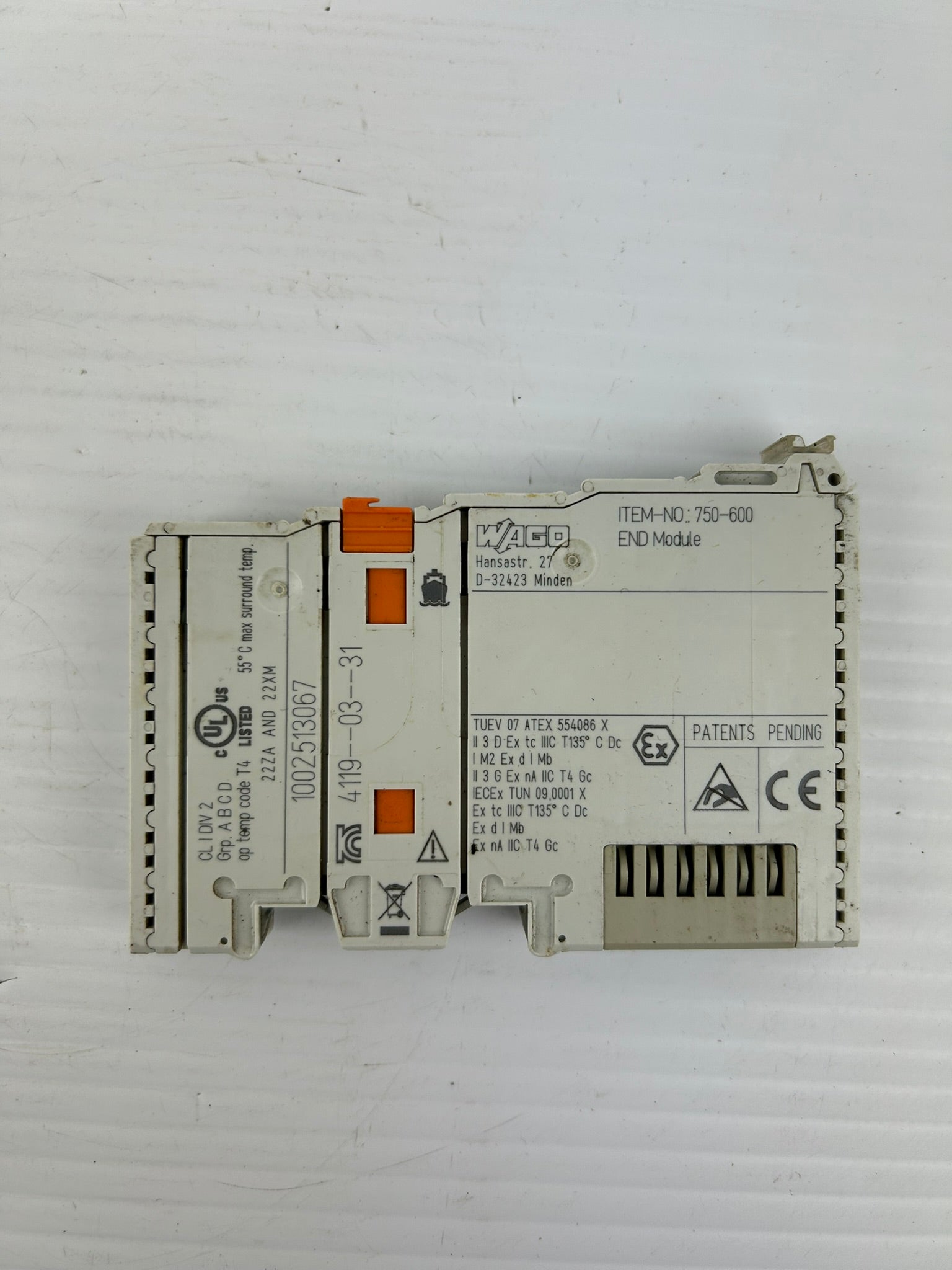 Wago 750-600 Channel Analog End Module - PLC Module