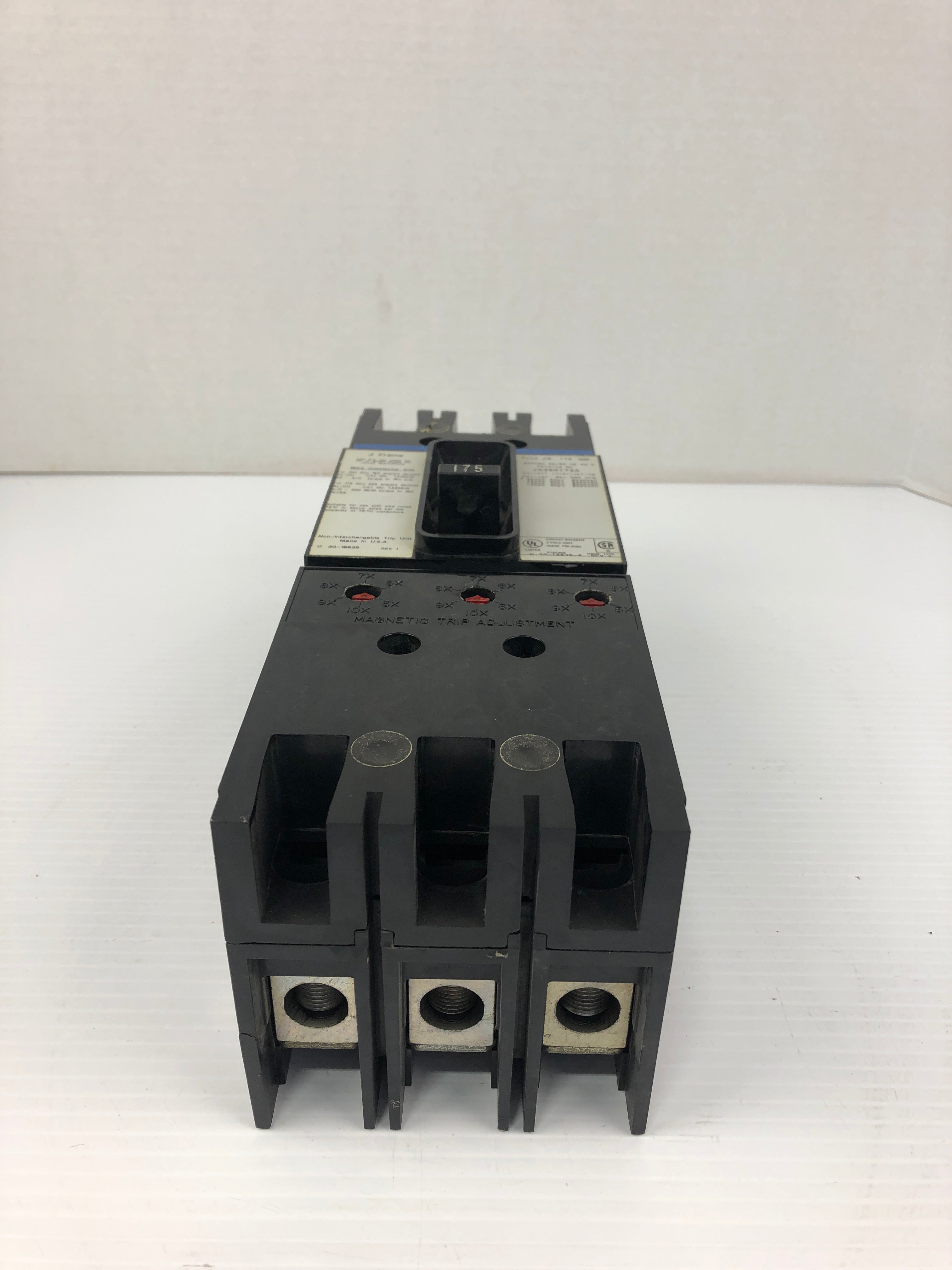 Thomas & Betts JS360175A Circuit Breaker J Frame 600VAC 175A 3P Type JS