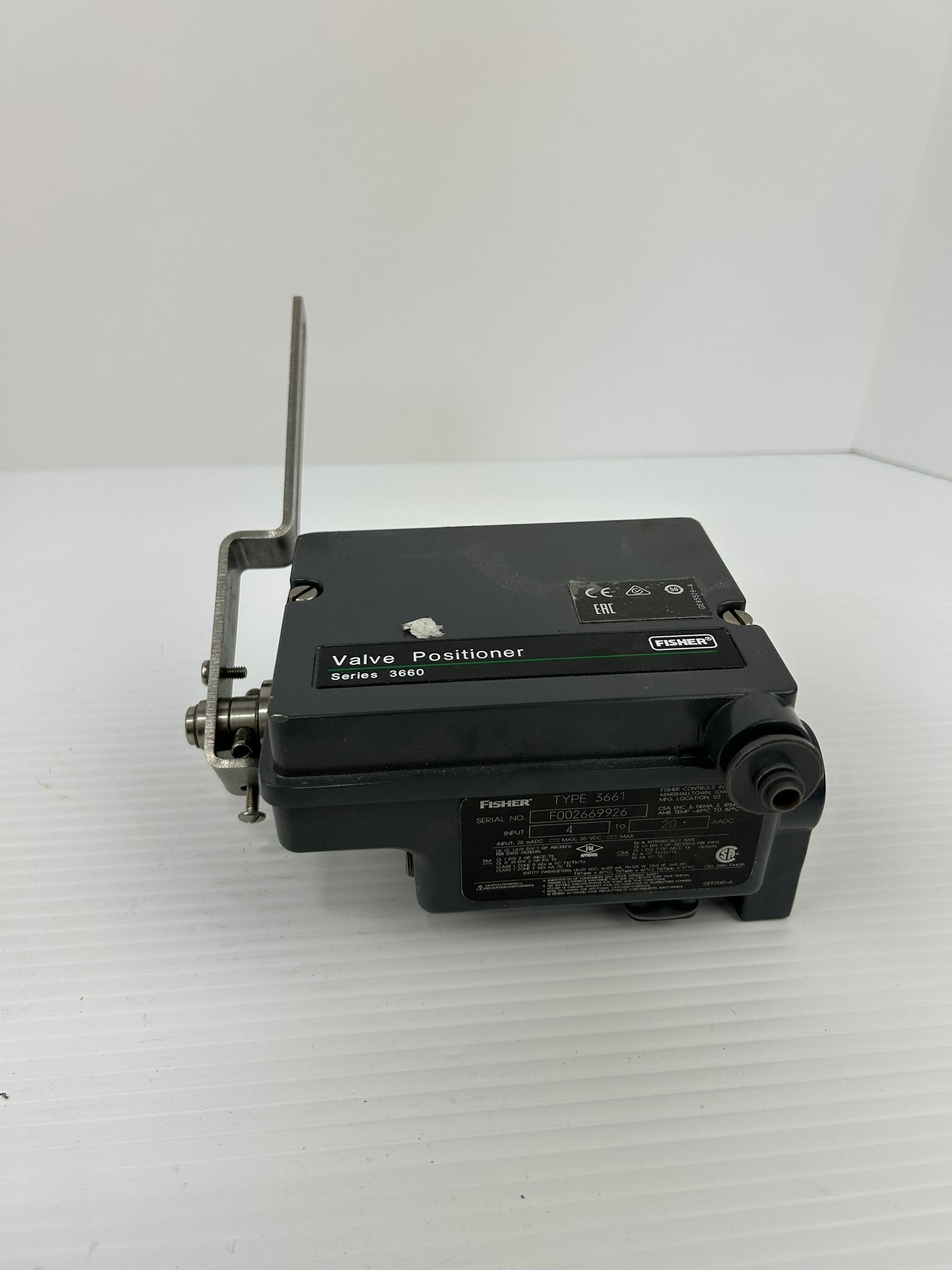 Fisher 3661 Valve Positioner Series 3660 4 to 20 mADC