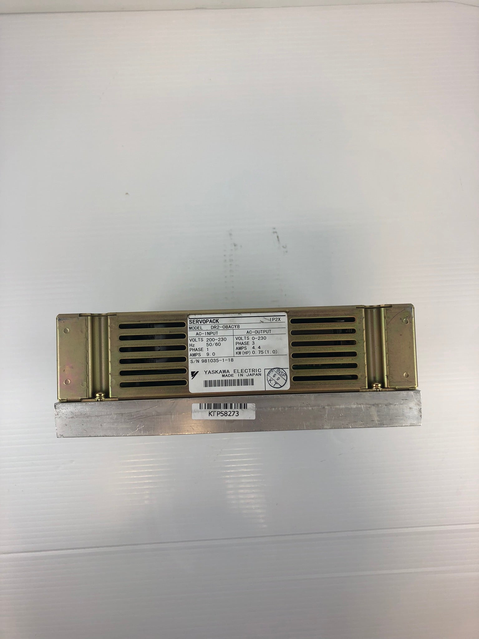 Yaskawa Electric DR2-08ACY8 Servopack 200-230 VAC 50/60 Hz