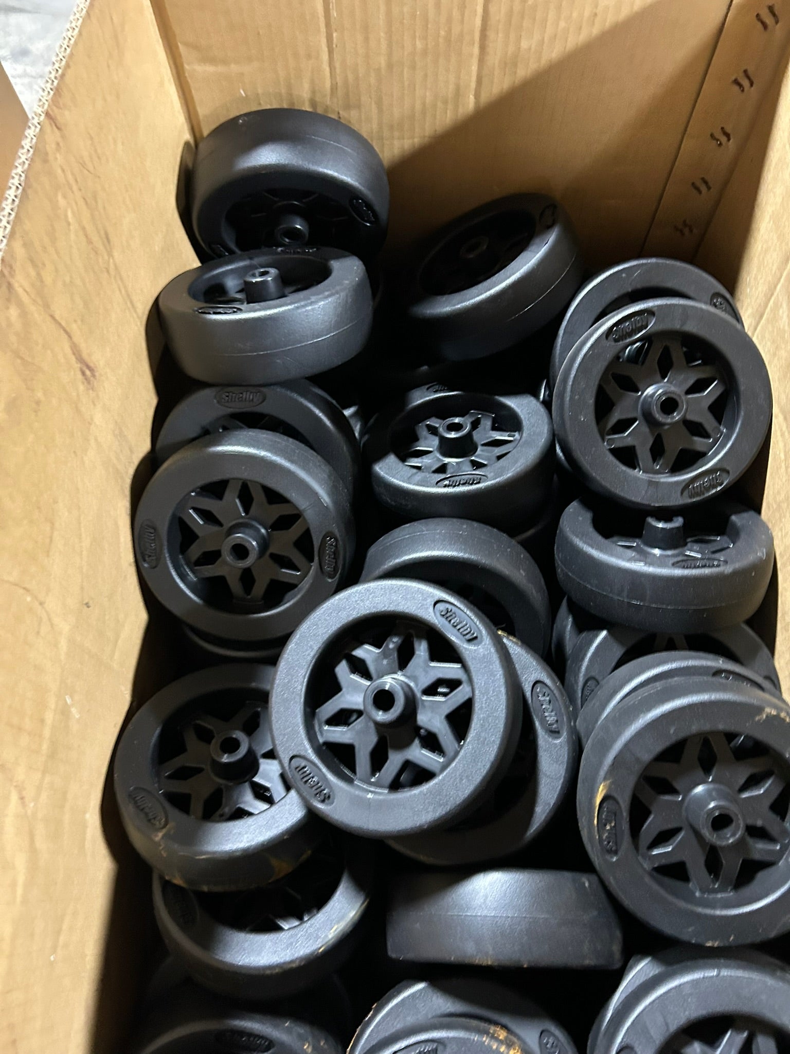6" Shelby Plastic Diamond Spoke Trailer Dolly Wheels - Lot of 186