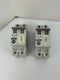 Allen-Bradley 1492-CB2 Circuit Breaker G010 Series B 480VAC 1A 2P - Lot of 2