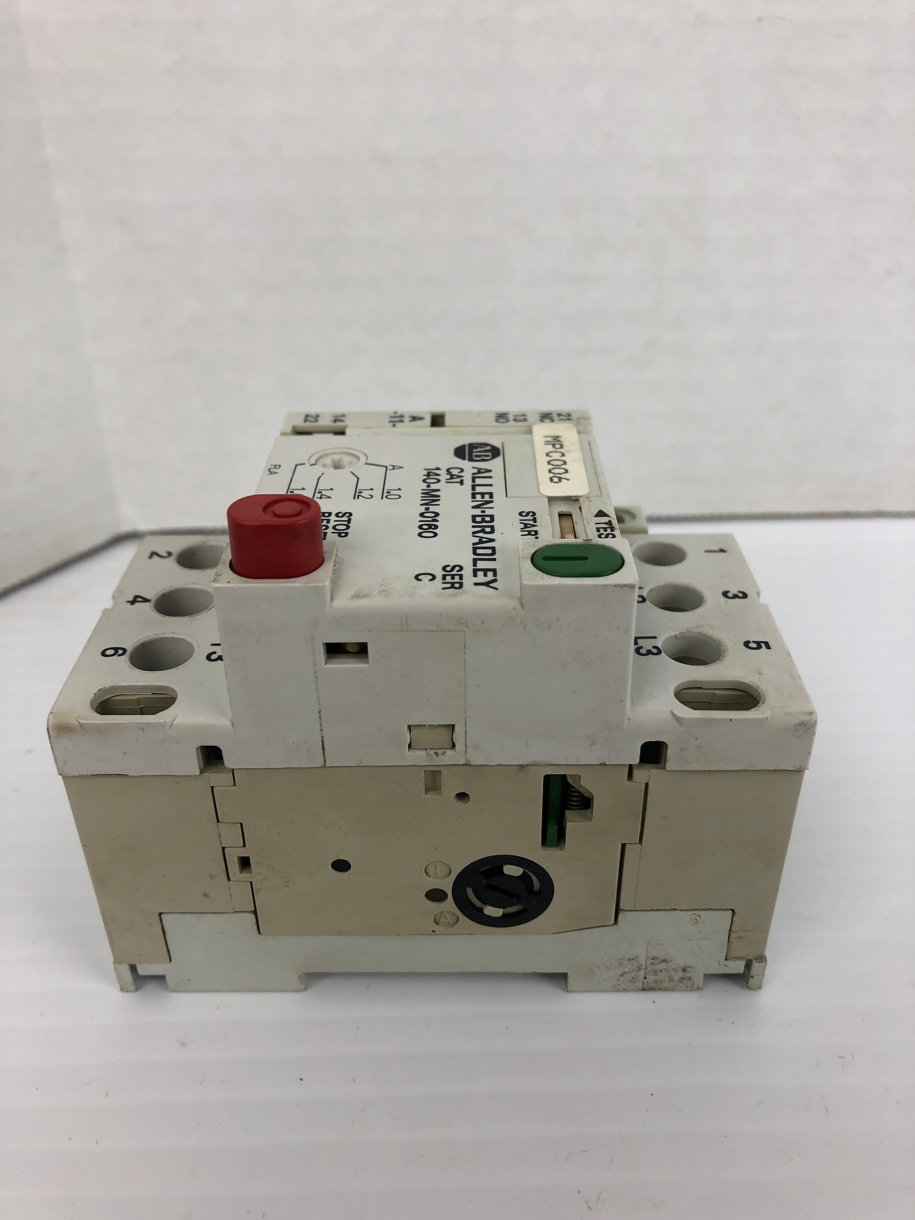 Allen Bradley 140-MN-0160 Manual Motor Starter Ser. C with 140-A11 Aux. Contact