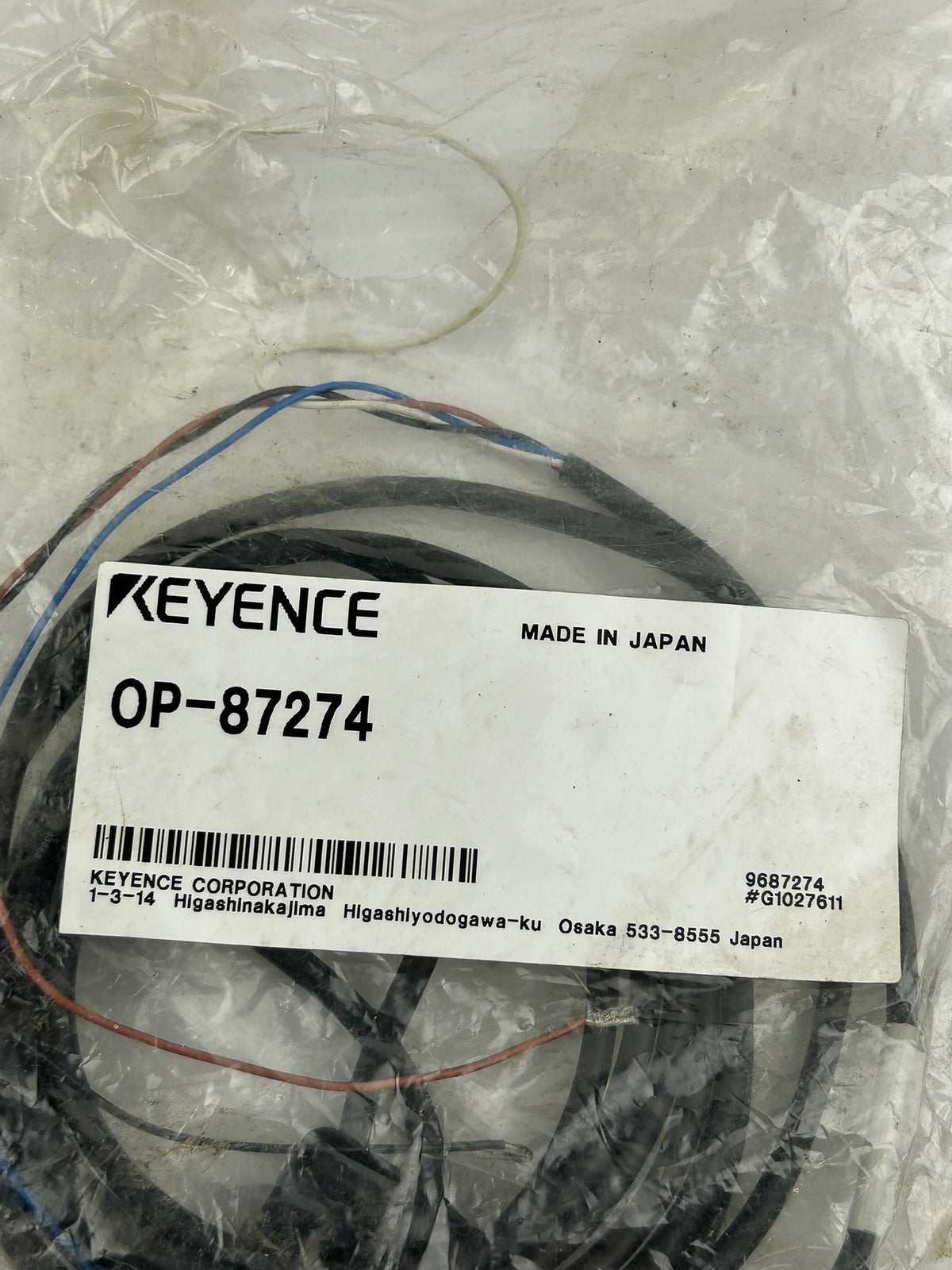 Keyence OP-87274 Connector Cable Cordset
