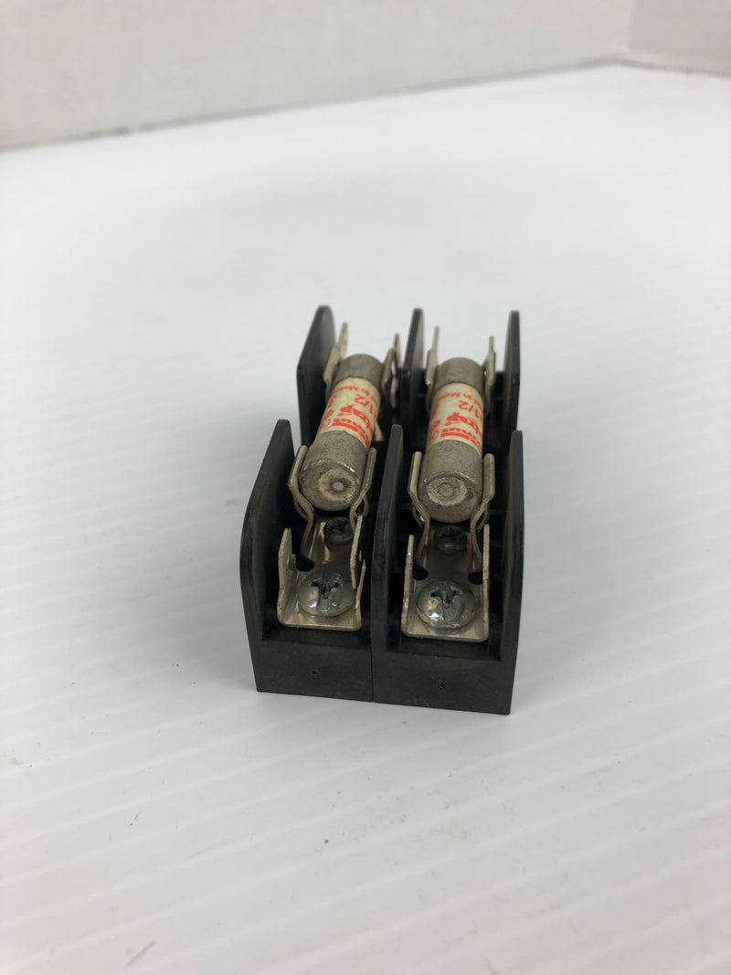 Ferraz Shawmut 30312 Fuse Holder with 2 Fuses ATQ1/2