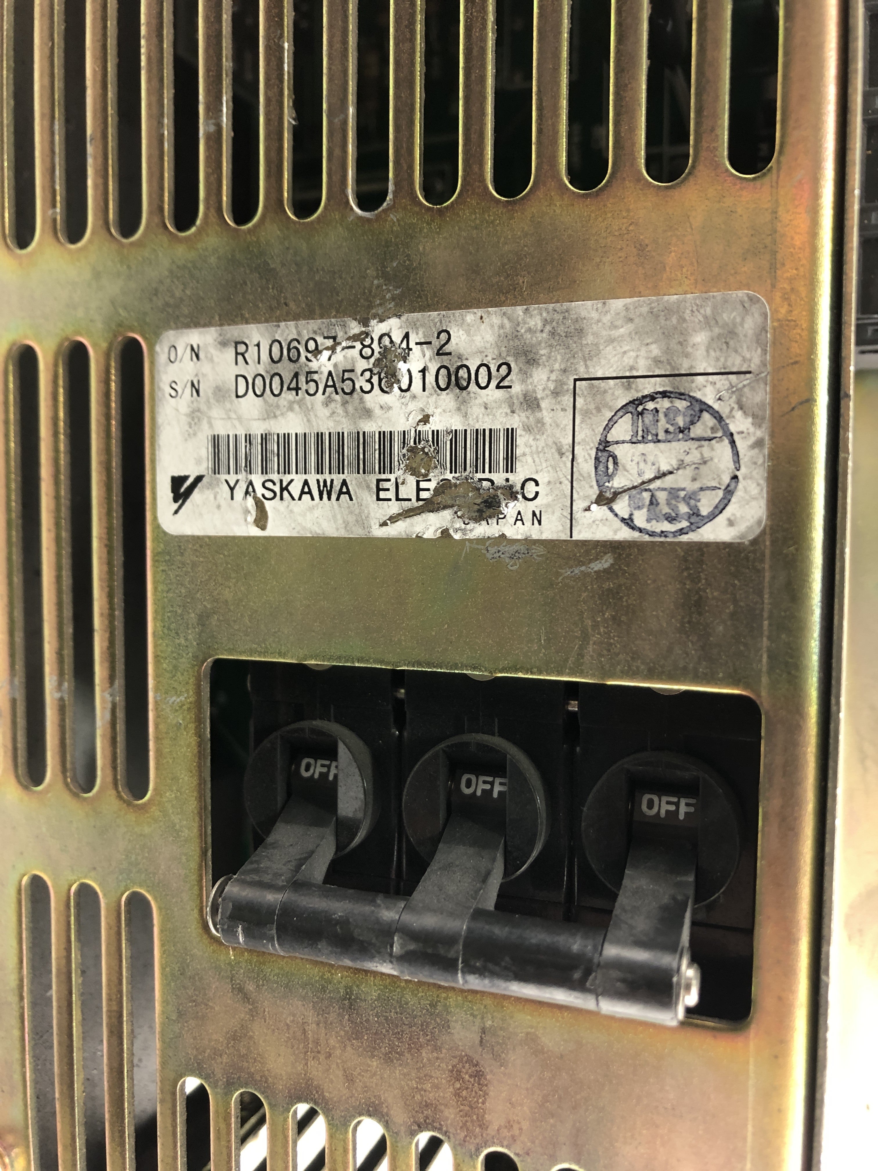 Yaskawa Electric CACR-IR Servopack Controller R10697-894-2 D0045A536010002