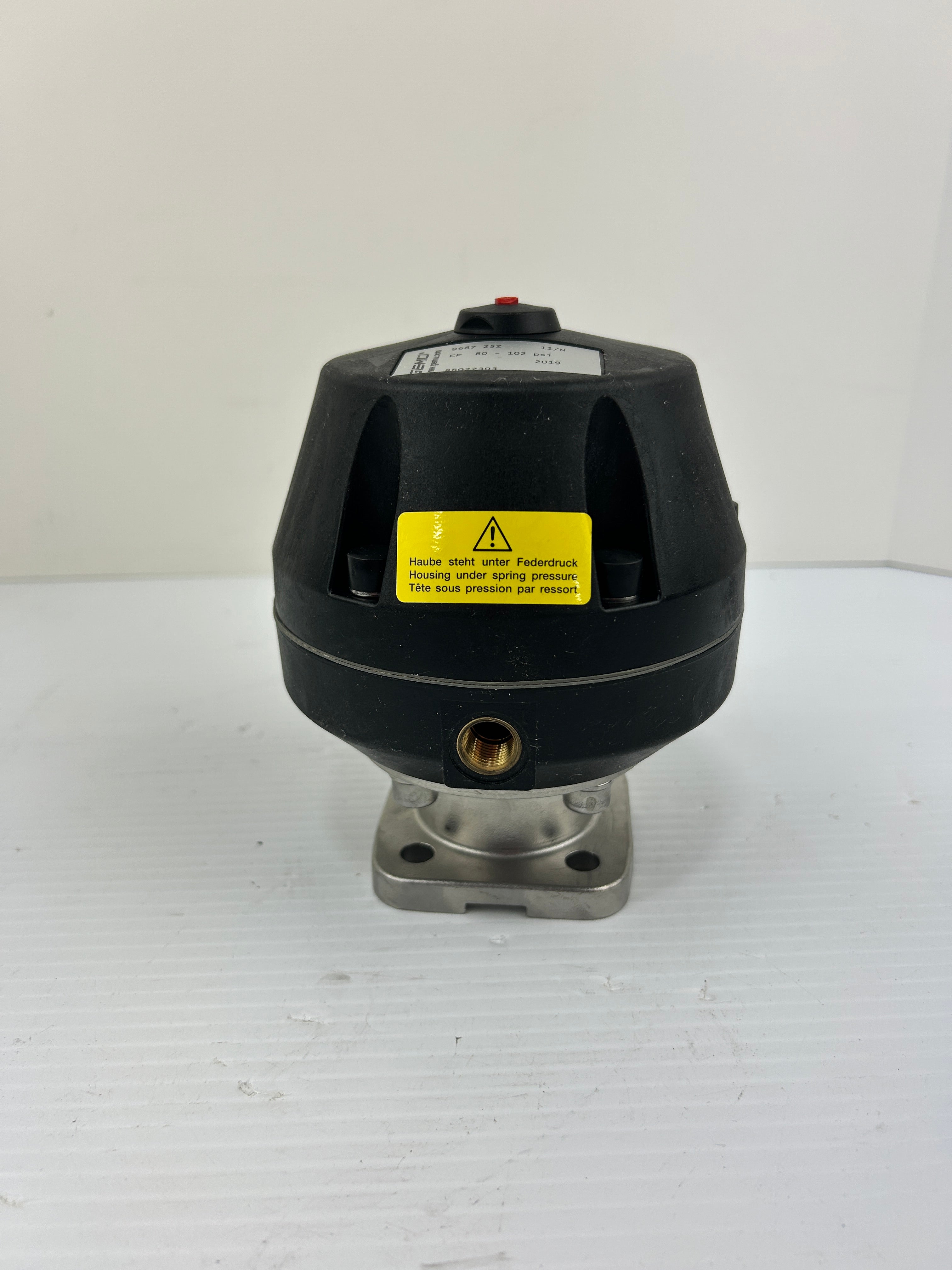 GEMU 9687 25Z Pneumatic Diaphragm Valve Actuator PTFE 80-102 PSI SS