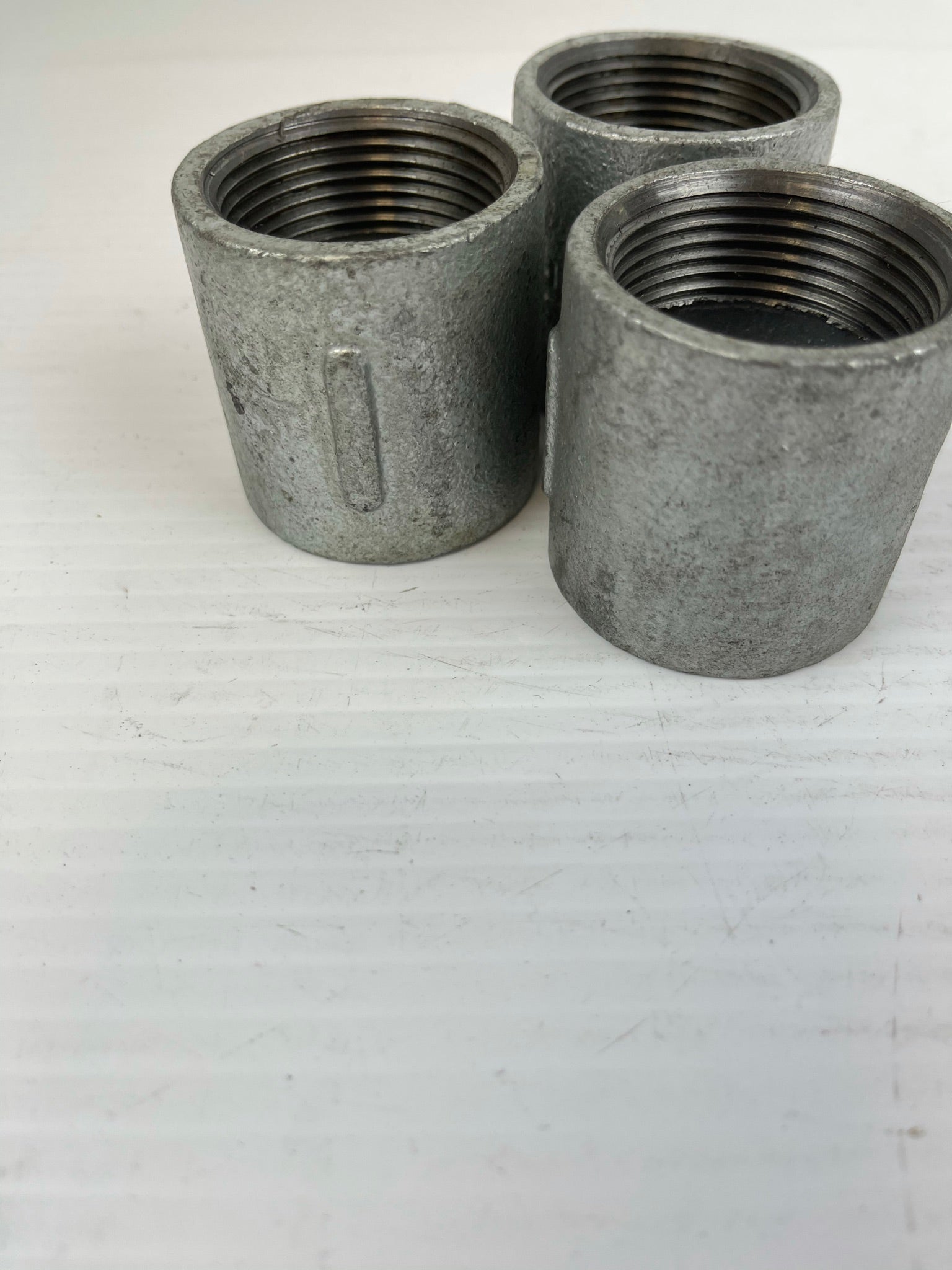 Threaded Steel Pipe Fitting Connector marked 1-1/4 Lot of 3