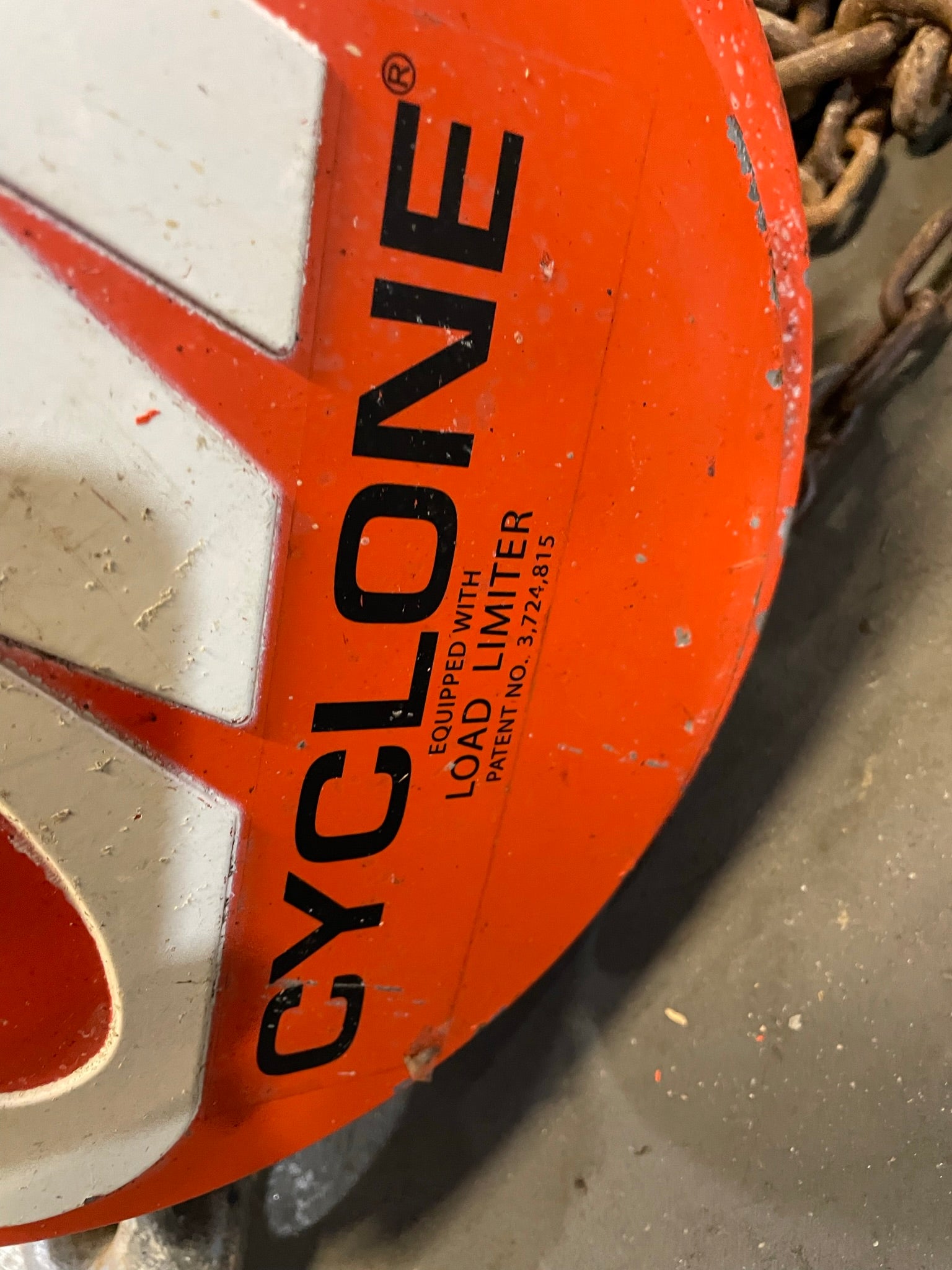 CM Cyclone 2 Ton Manual Chain Fall Hoist with Load Limiter S5857TB