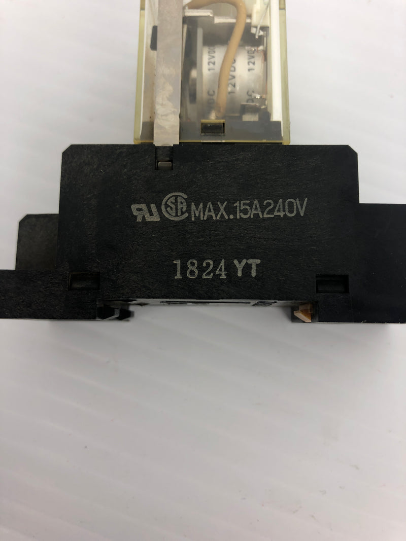 Omron LY1N-D2 Relay 12VDC 15A With Base 1824YT