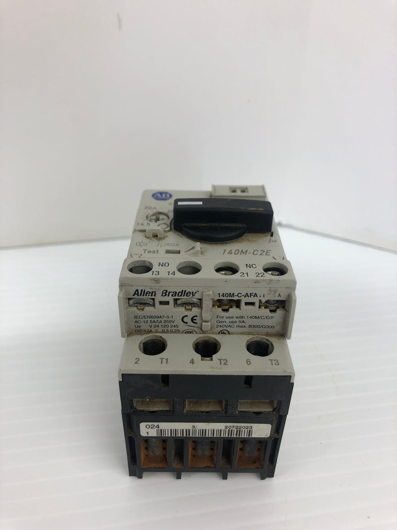 Allen-Bradley 140M-C2E-C20 Motor Protector/ Circuit Breaker Ser. C 690V 100A 2PH