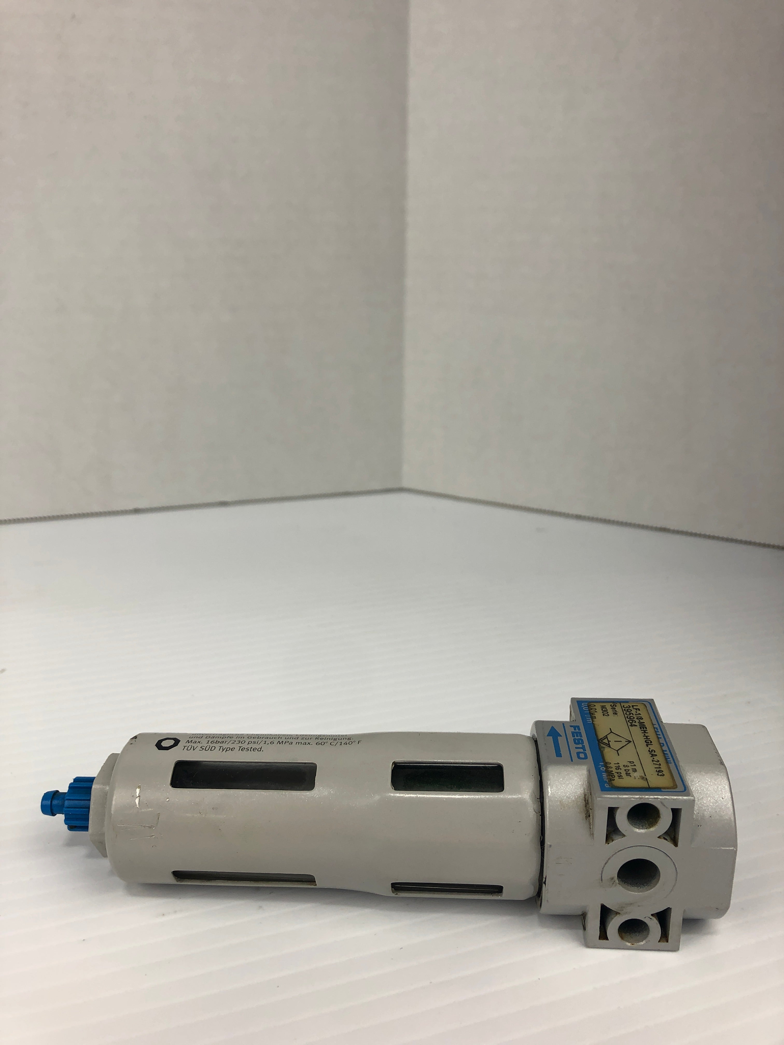 Festo LF-1/8-MEH-HGL-SA-27193 Filter Regulator 395964 Ser. M302 116PSI 8BAR