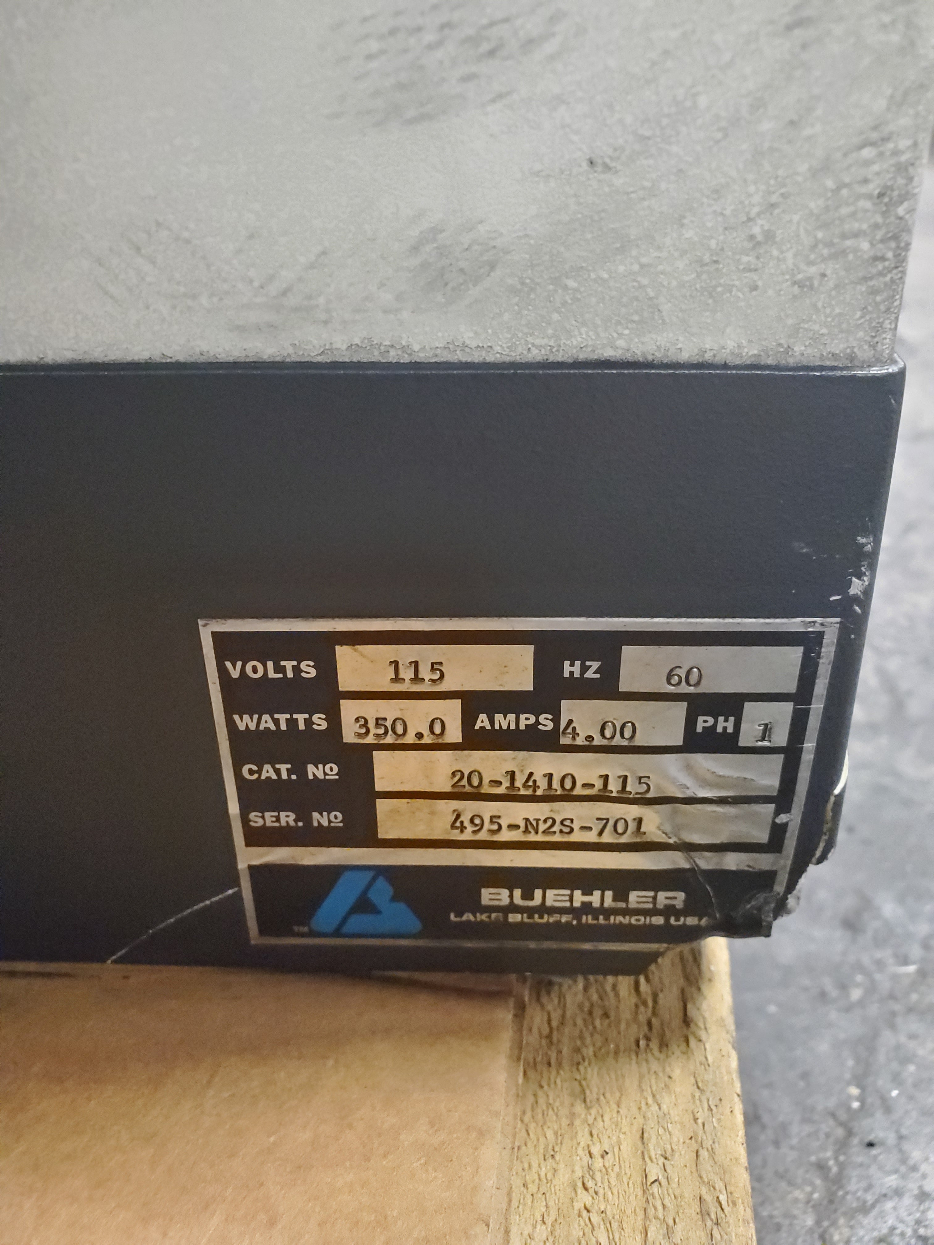 Buehler 20-1410-115 Simplimet 2 Mounting Press 115 Volts 1 PH