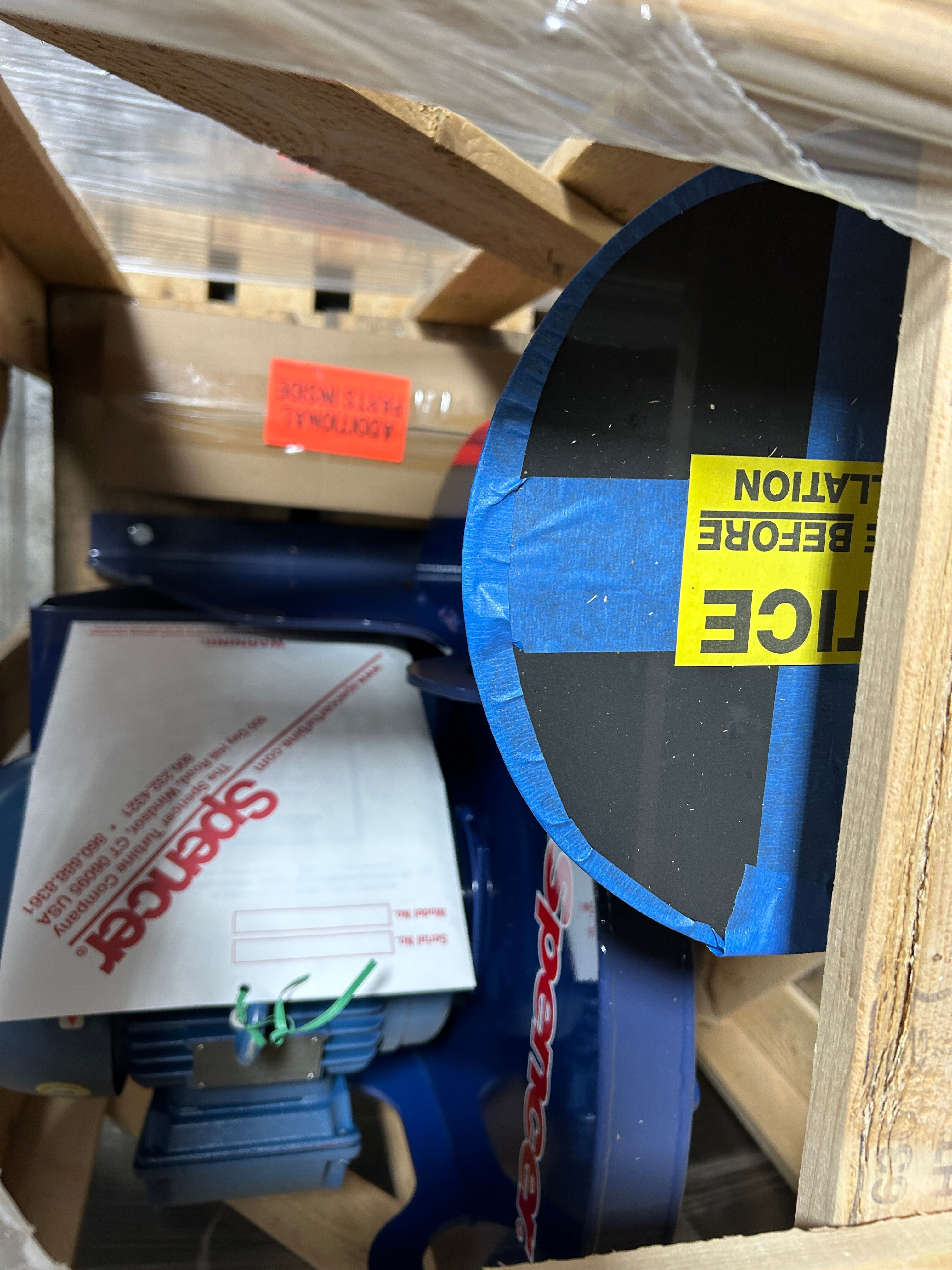 Spencer 070-3/4-SS/3 Centrifugal Single Stage Scroll Blower Assembly 3HP 3PH