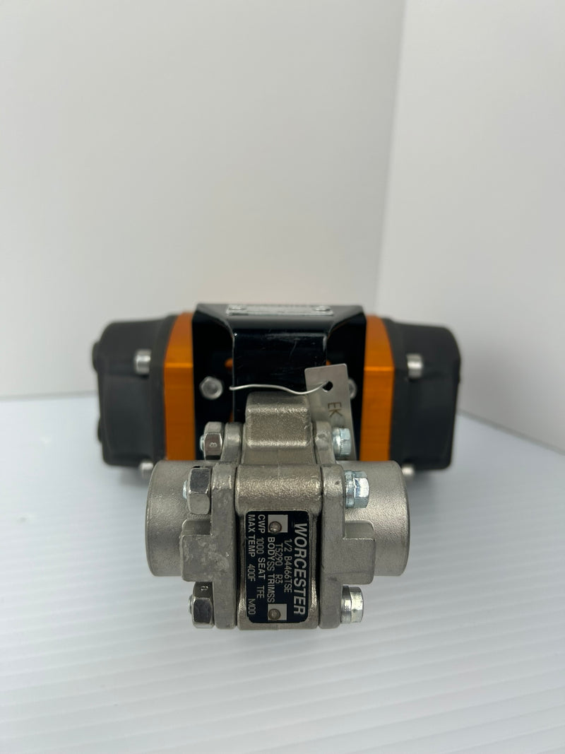 Worcester Controls 1039SNR6 Pneumatic Actuator Ser 39 120PSI B4466TSE Ball Valve