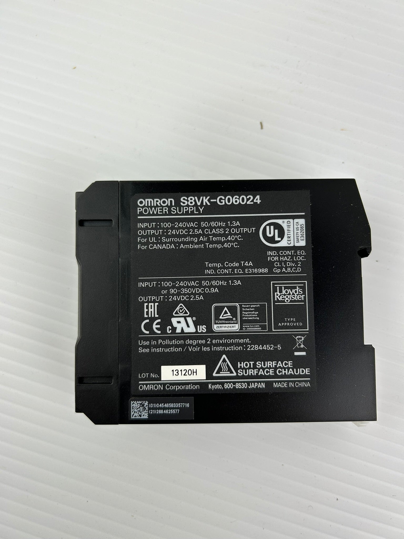 Omron S8VK-G06024 DIN Rail Power Supply 24VDC 2.5A 60W 100-240VAC