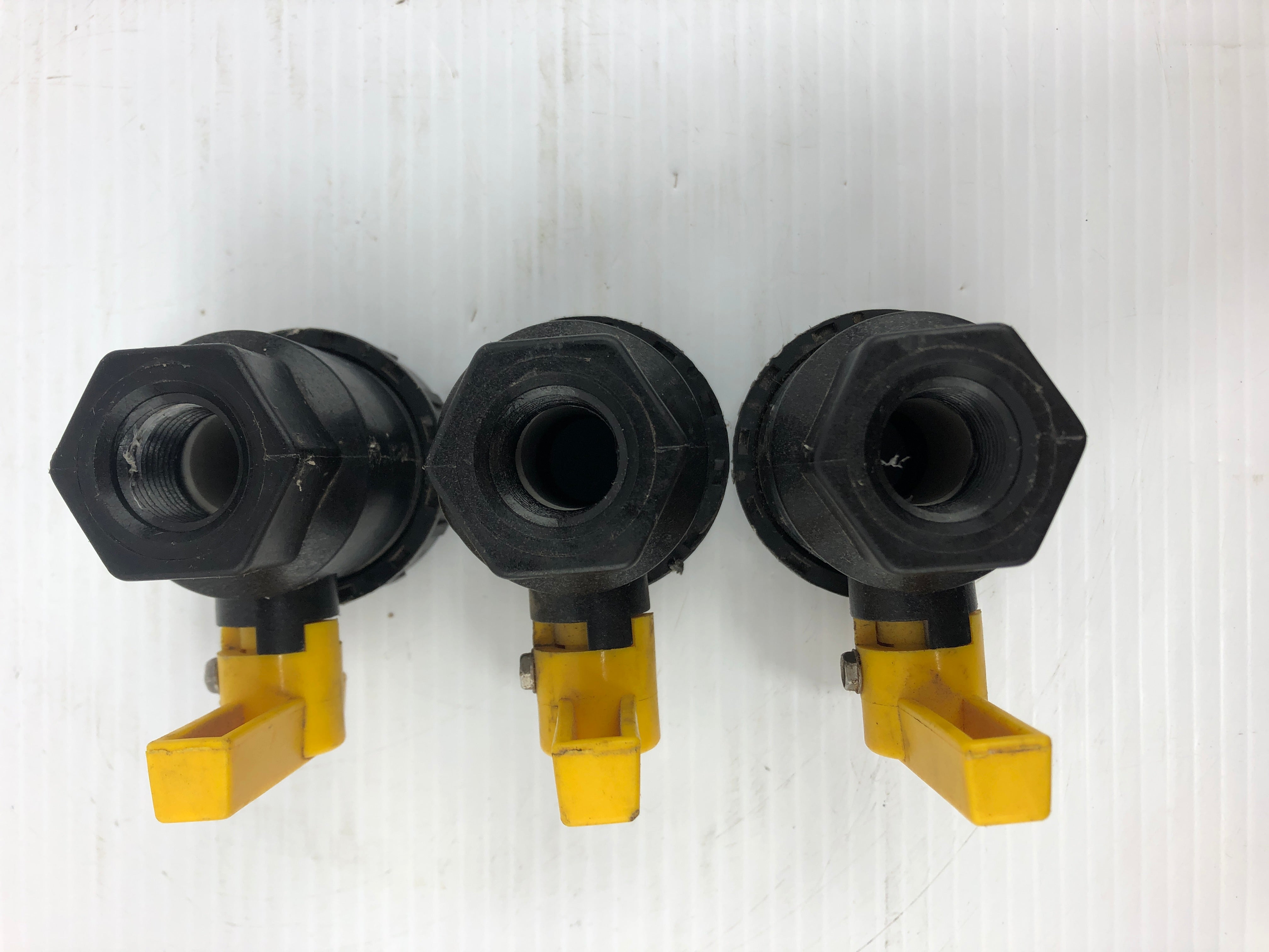 Banjo Polypropylene Single Union Ball Valve 0.72" ID - Lot of 3