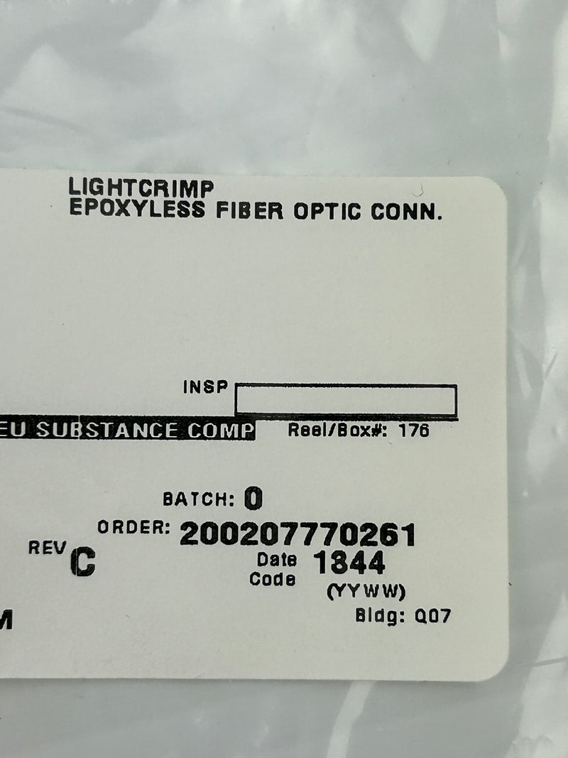 Tyco Electric 1918384-1 Lightcrimp Epoxyless Fiber Optic Connector - Lot of 53