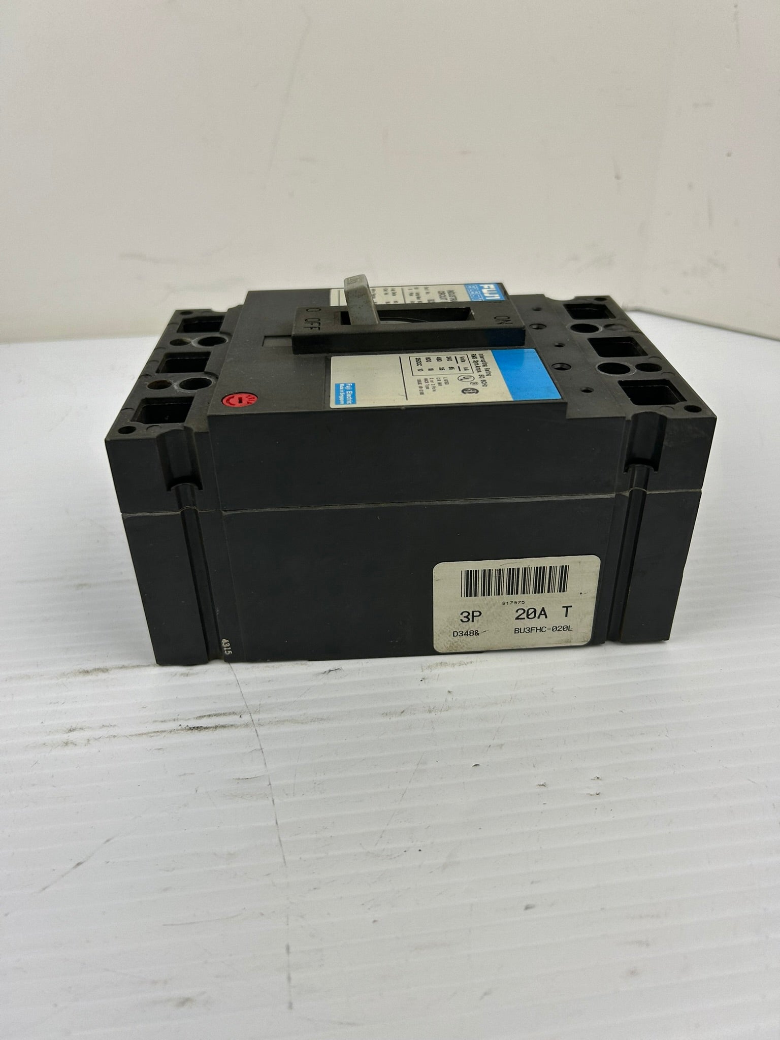 Fuji Electric BU3FHC-020L Industrial Circuit Breaker 20A 3 Pole 600VAC 250VDC
