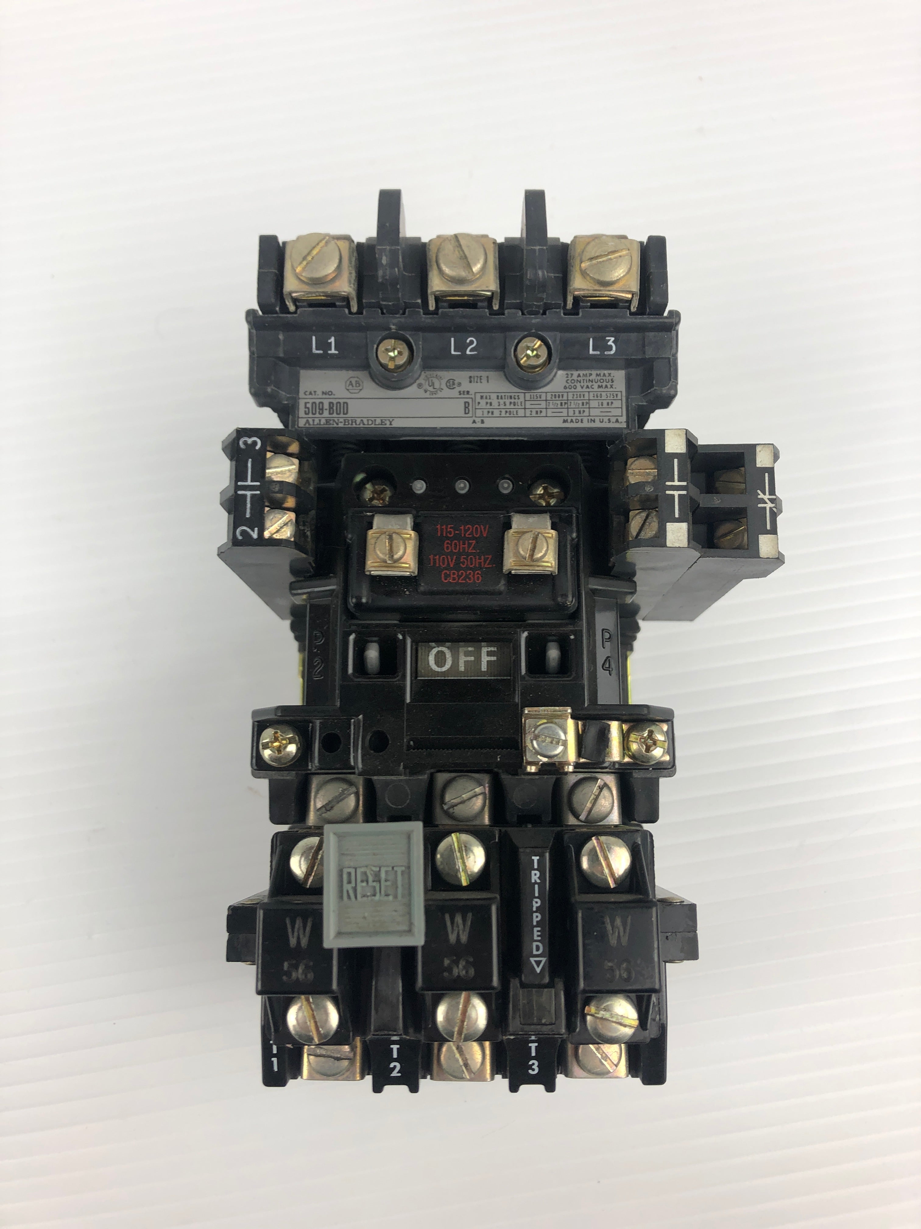 Allen-Bradley 509-B0D Motor Starter Contactor Size 1 Series B