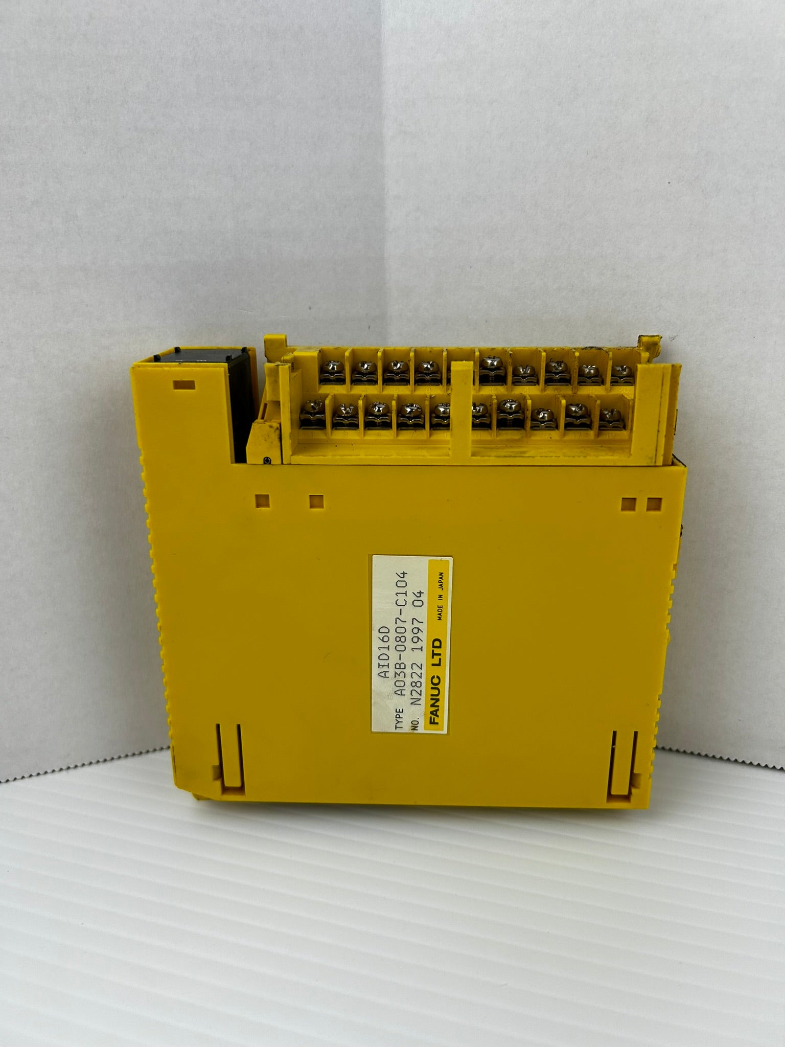 Fanuc AID16D I/O Input Module A03B-0807-C104 - Missing Covers