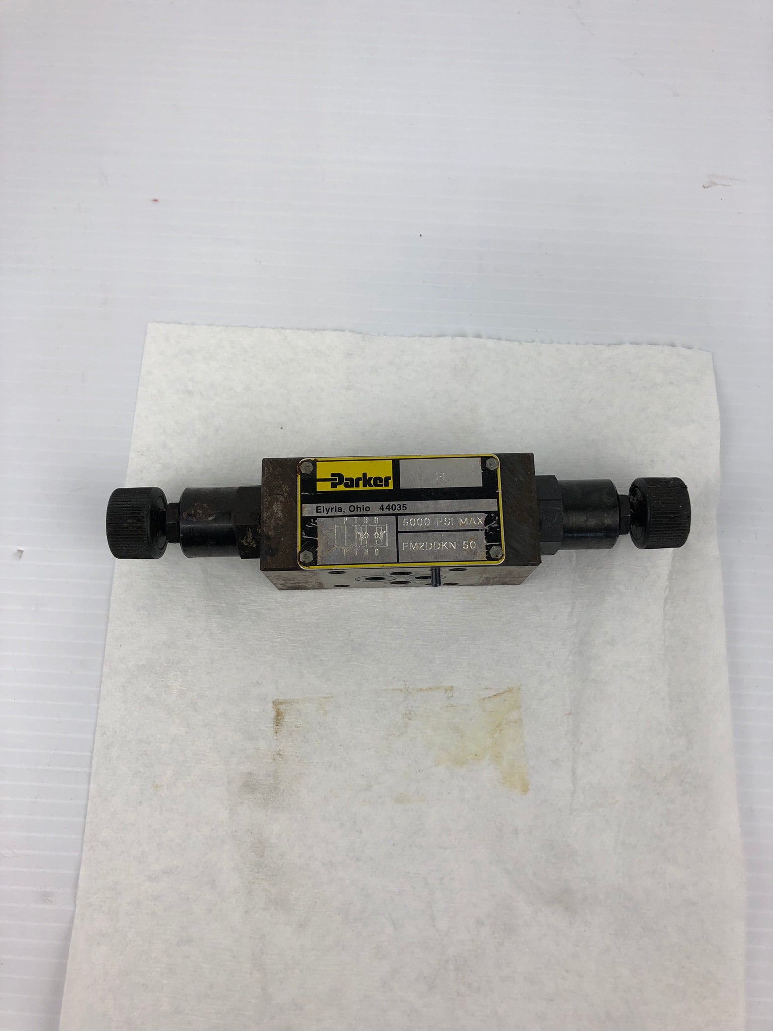 Parker FM2DDKN 50 FL Hydraulic Pressure Control Valve 5000 PSI Max