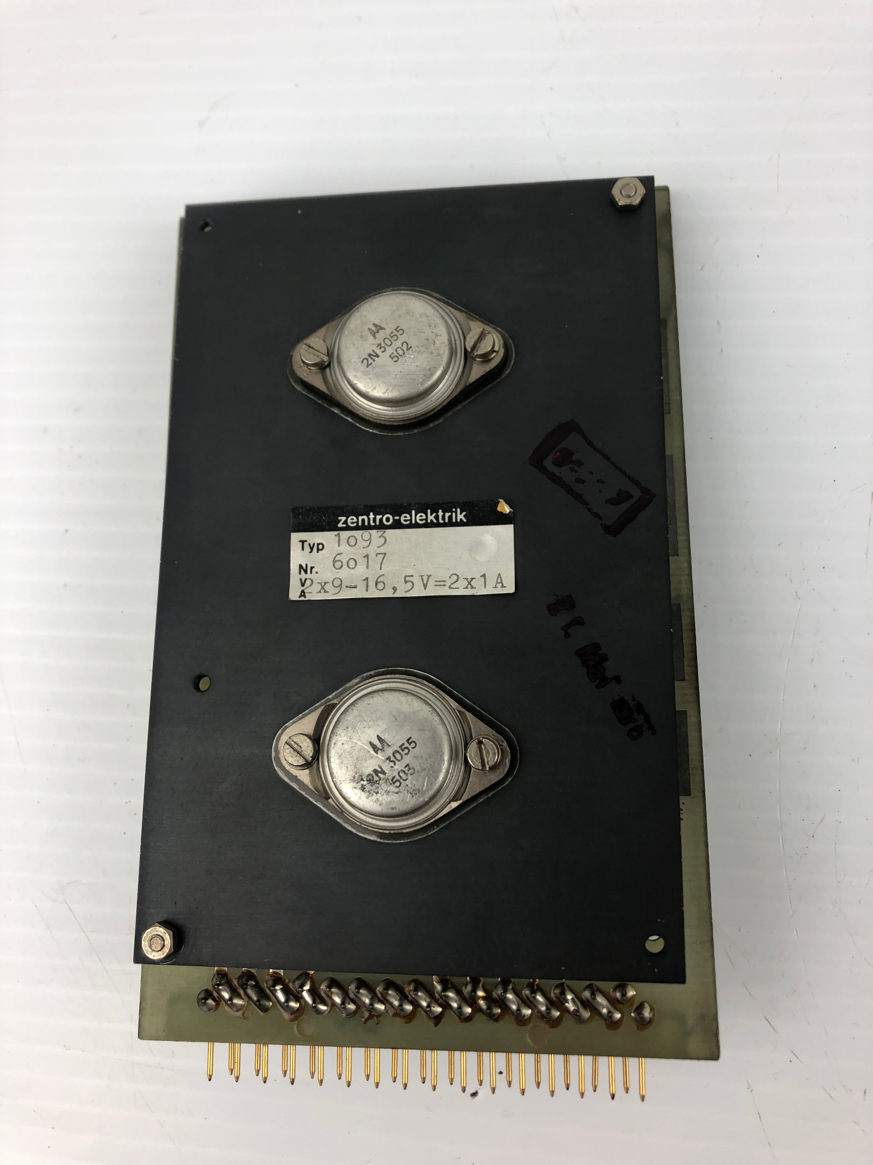 Zentro-Elektrik 1093 Power Supply Circuit Board 6017