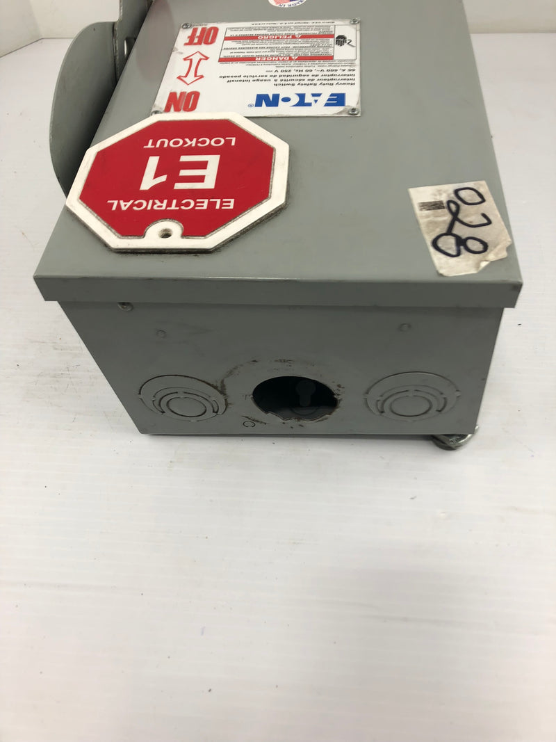 Eaton DH362FGK Heavy Duty Safety Switch Series B 60A Type 1 3 Pole
